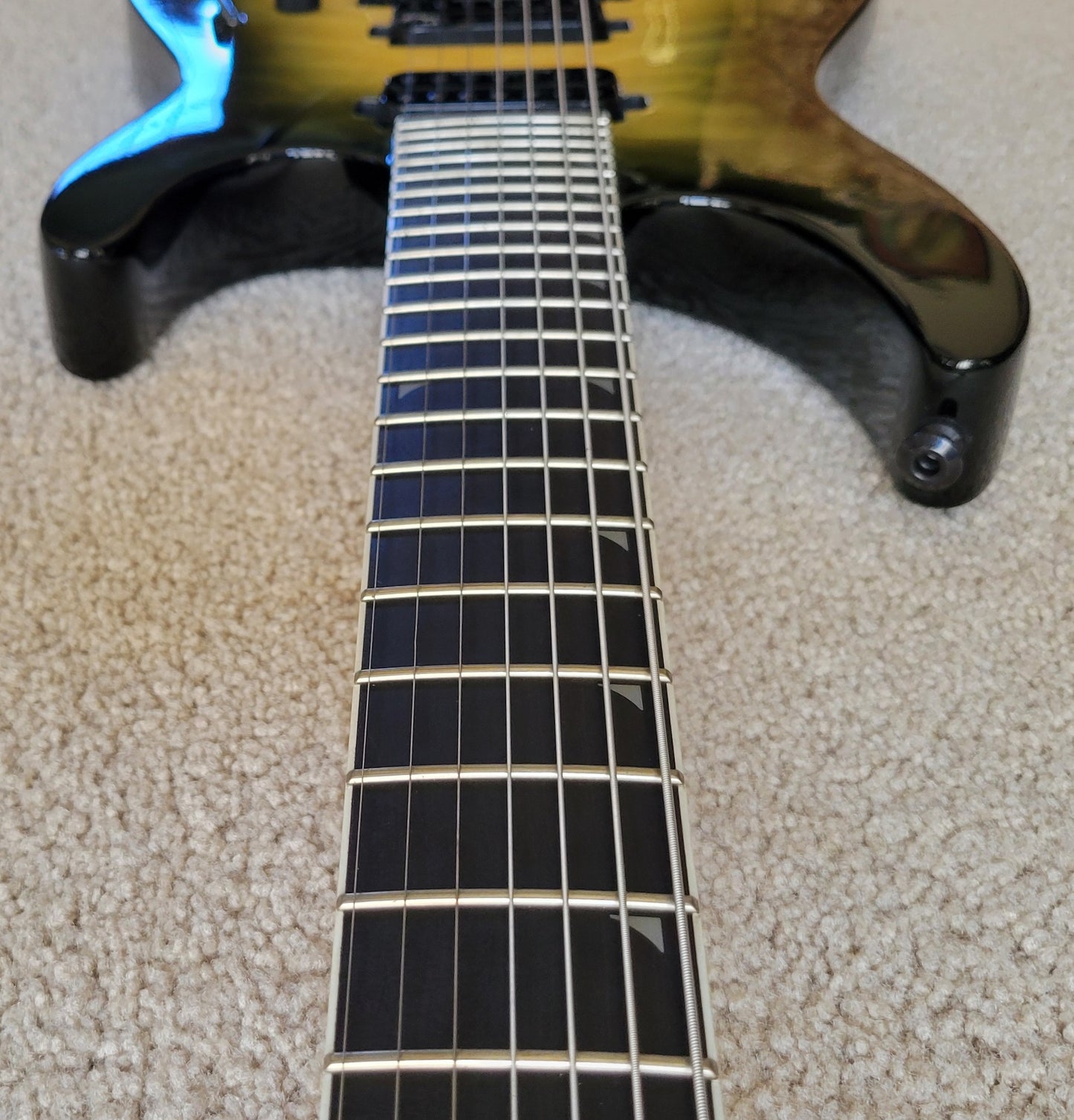 Jackson Pro Series Soloist SL7Q 7-String Electric Guitar, Alien Burst, New Hard Shell Case