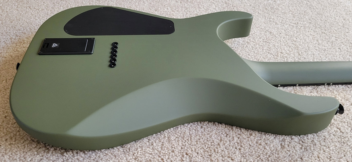 Jackson American Series Soloist SL2MG HT Electric Guitar, Matte Army Drab, Foam Core Case