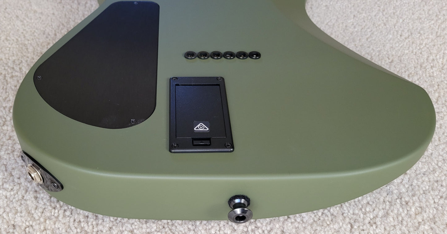 Jackson American Series Soloist SL2MG HT Electric Guitar, Matte Army Drab, Foam Core Case