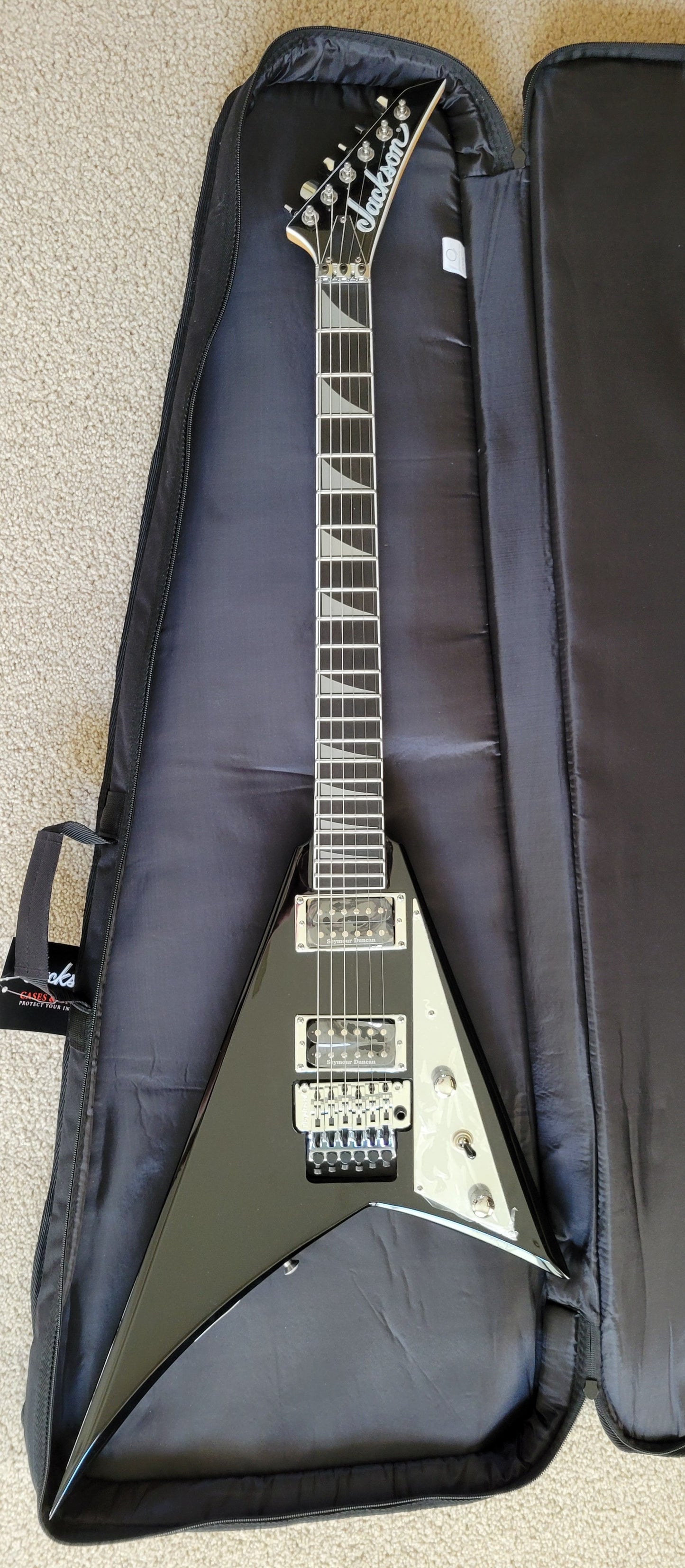 Jackson Pro Series Rhoads RR Electric Guitar, Gloss Black, New Gig Bag