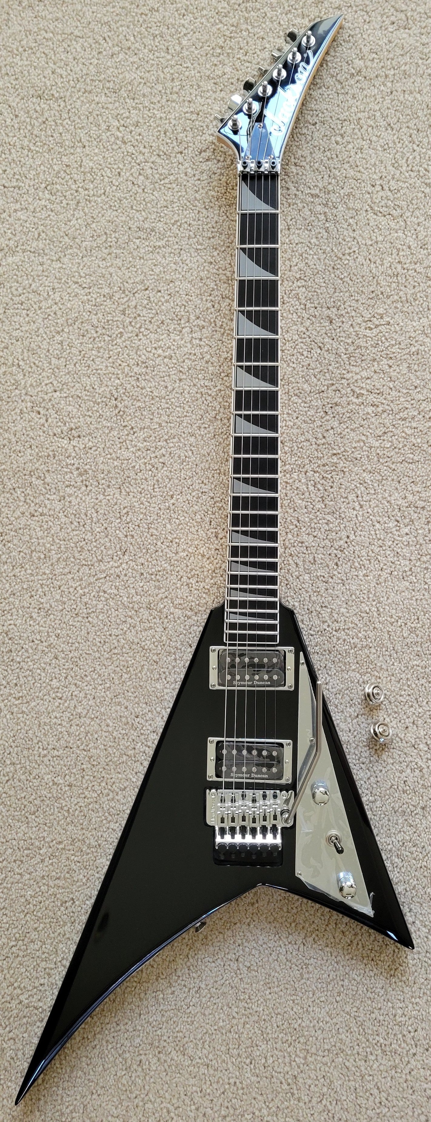 Jackson Pro Series Rhoads RR Electric Guitar, Gloss Black, New Gig Bag