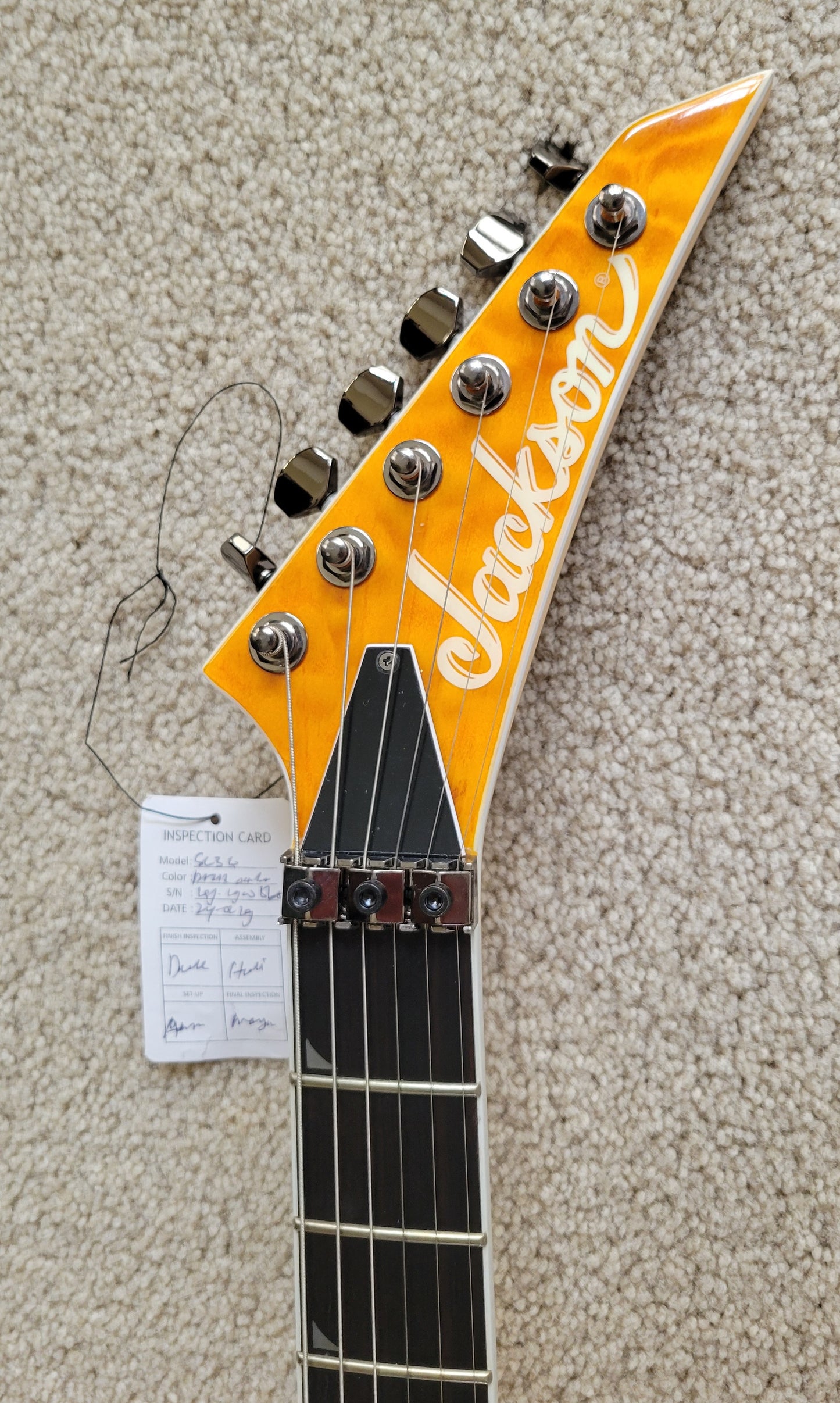 Jackson Pro Series Soloist SL3Q MAH Electric Guitar, Dark Amber Quilt Maple
