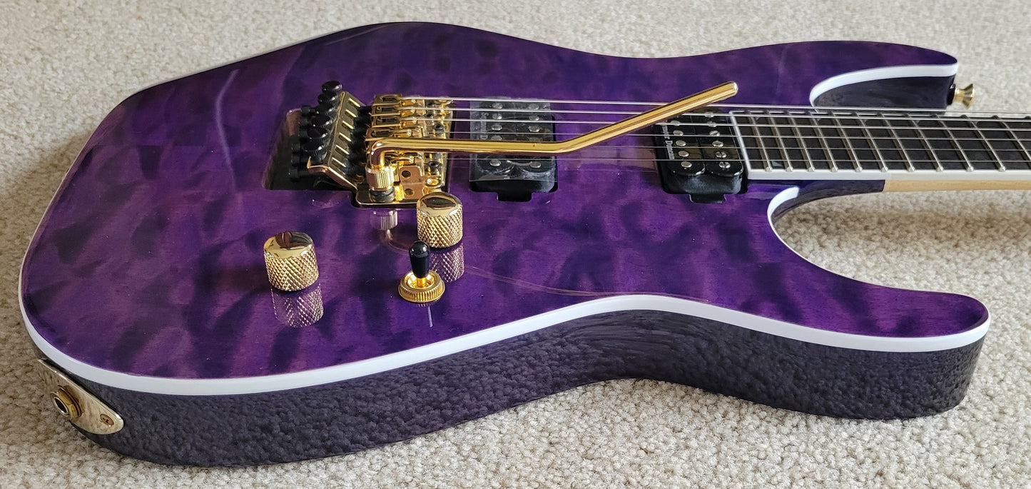 Jackson Pro Series Soloist SL2Q MAH Electric Guitar, Transparent Purple