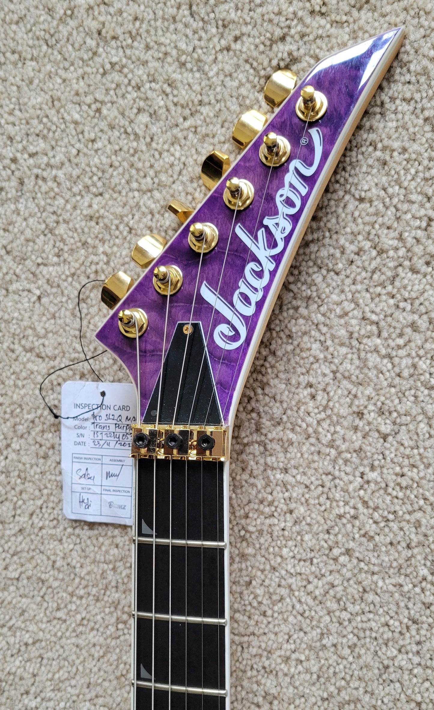 Jackson Pro Series Soloist SL2Q MAH Electric Guitar, Transparent Purple