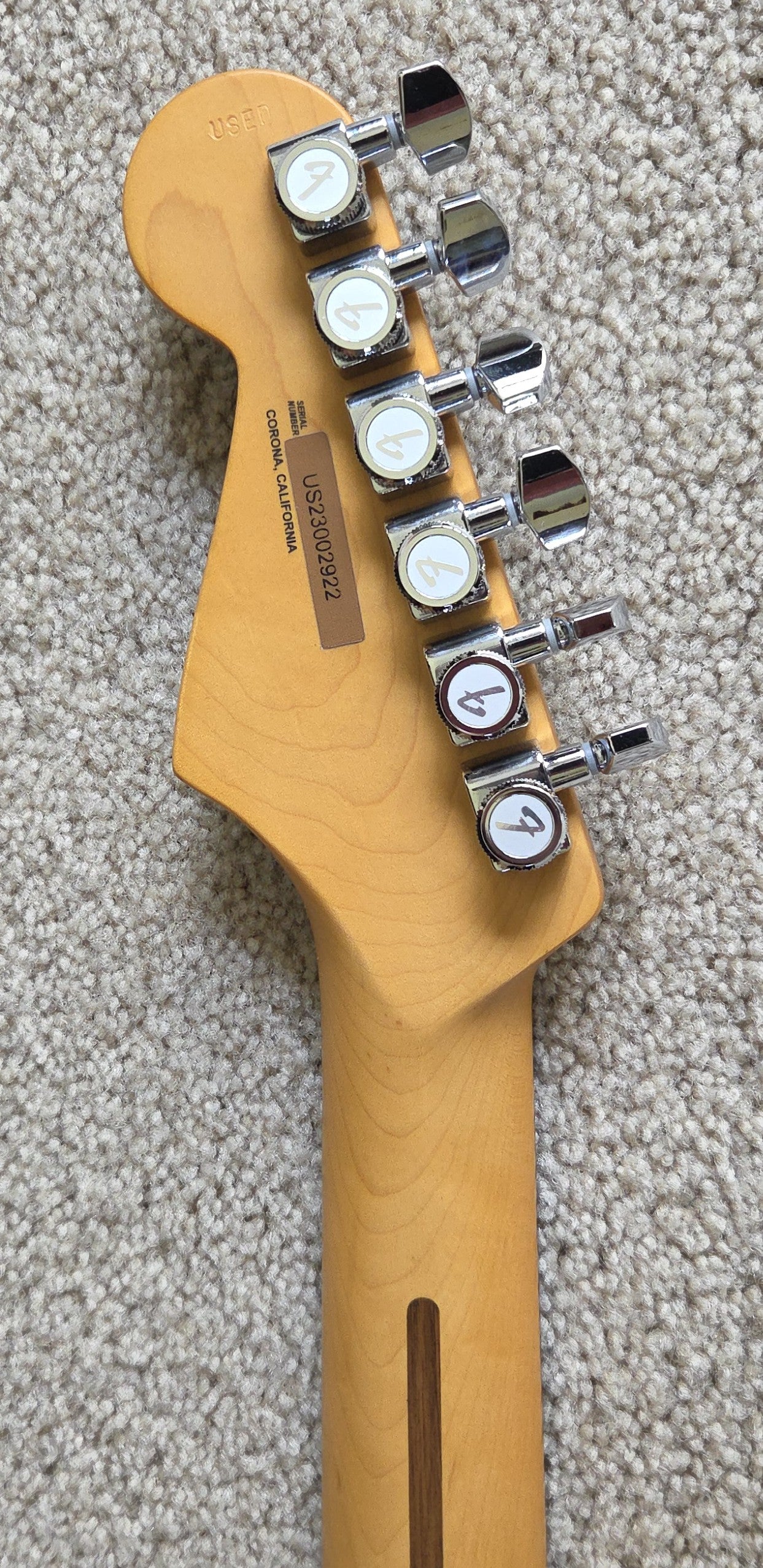 Fender American Ultra Luxe Stratocaster Electric Guitar, 2 Color Sunburst, Premium Molded Hardshell Case