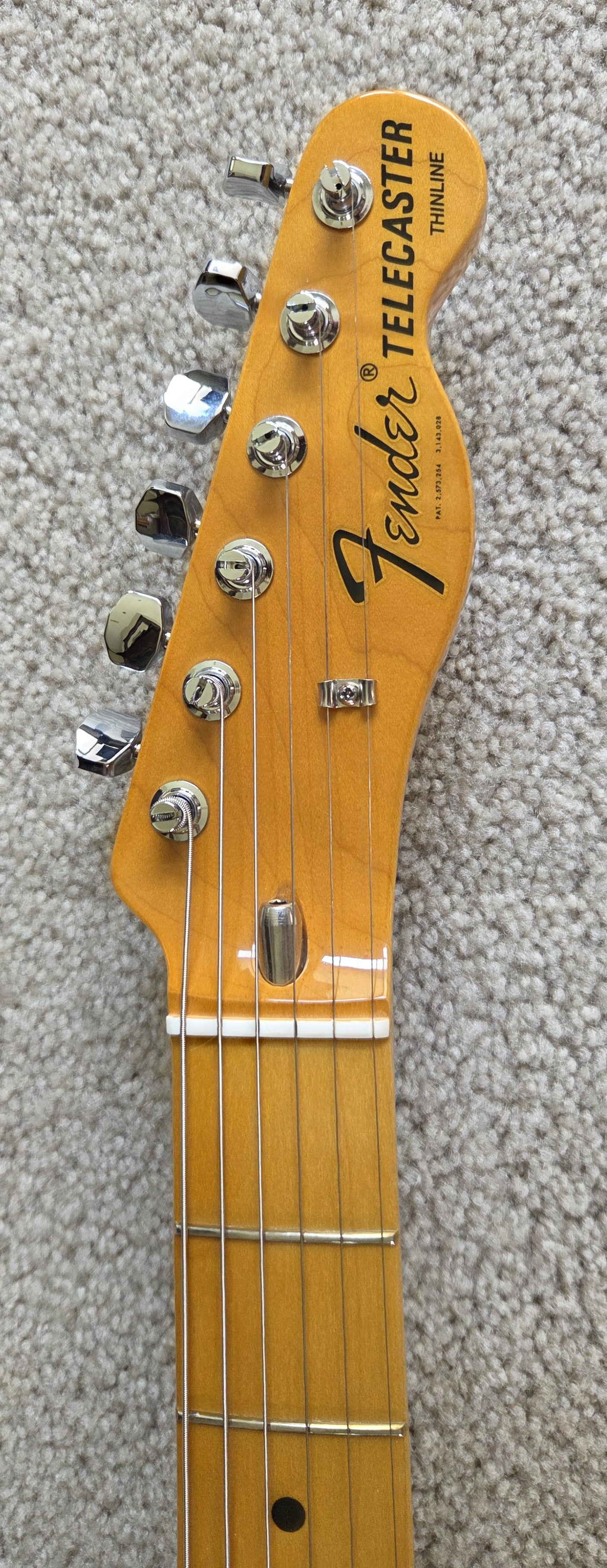 Fender American Vintage II 1972 Telecaster Thinline Electric Guitar, Lake Placid Blue, Hard Shell Case