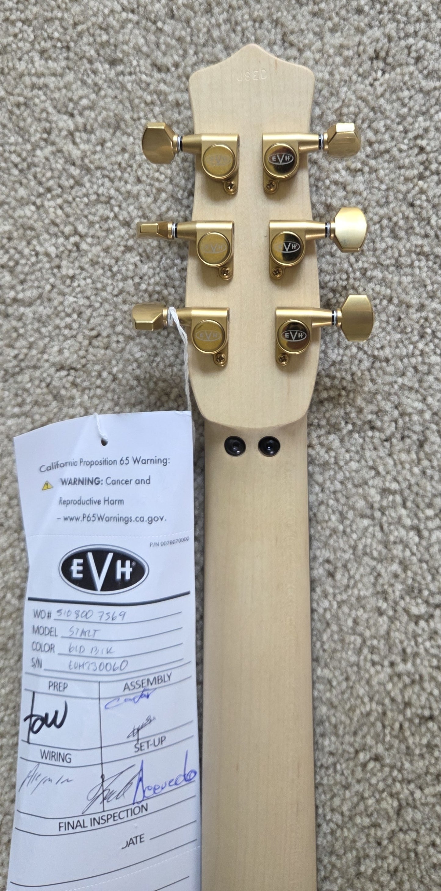 EVH Limited Edition Star Electric Guitar, Stealth Black with Satin Gold, EVH Gig Bag