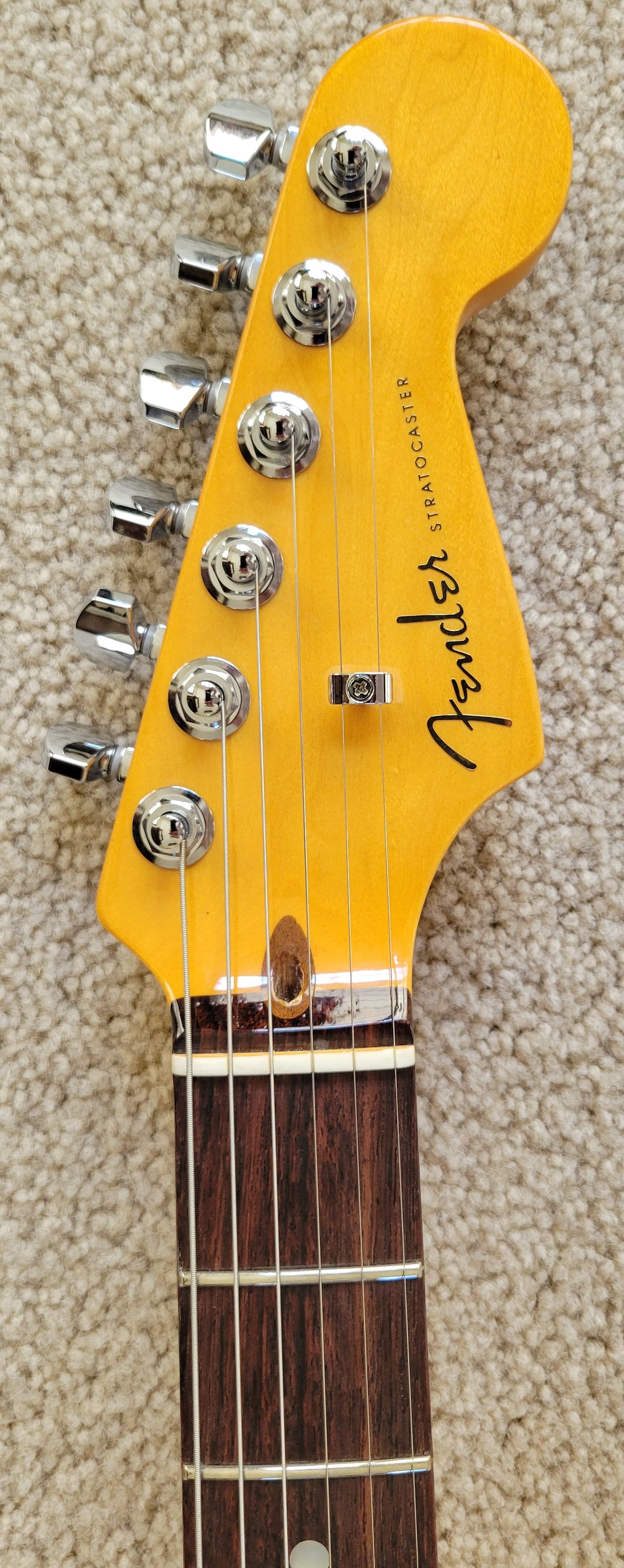 Fender American Ultra Stratocaster Electric Guitar, Ultraburst, Elite Molded Hard Shell Case