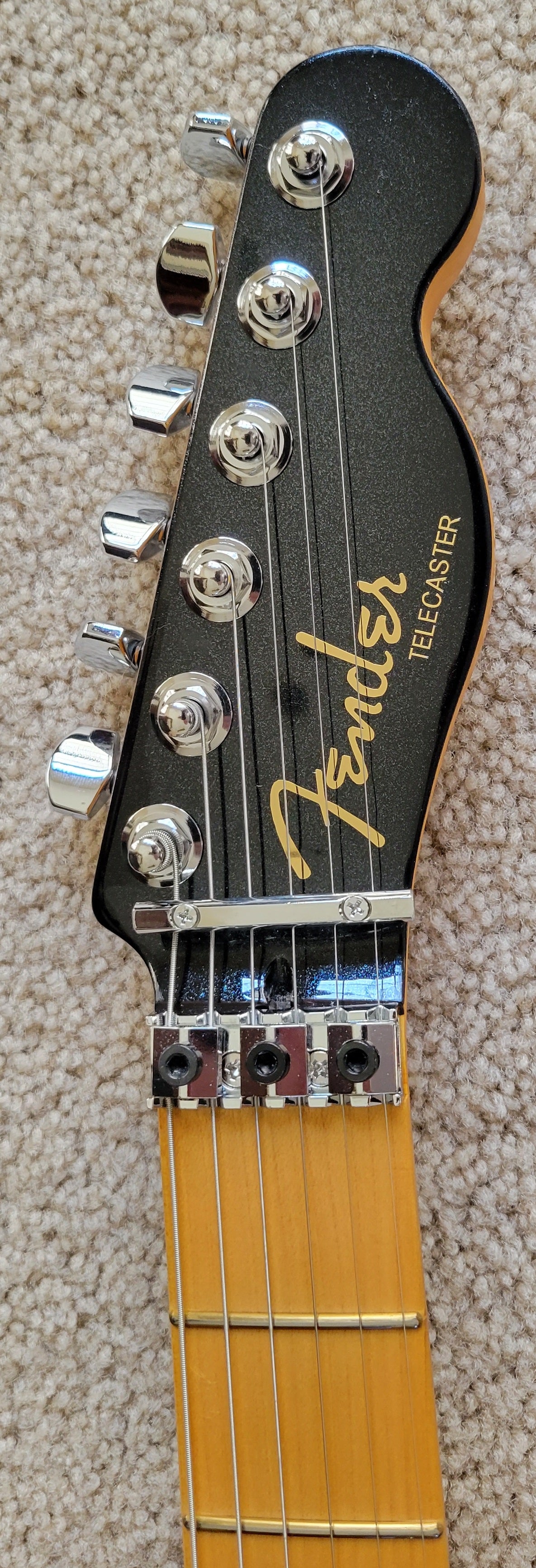 Fender American Ultra Luxe Telecaster Floyd Rose HH Electric Guitar, Deluxe Molded Hard Shell Case