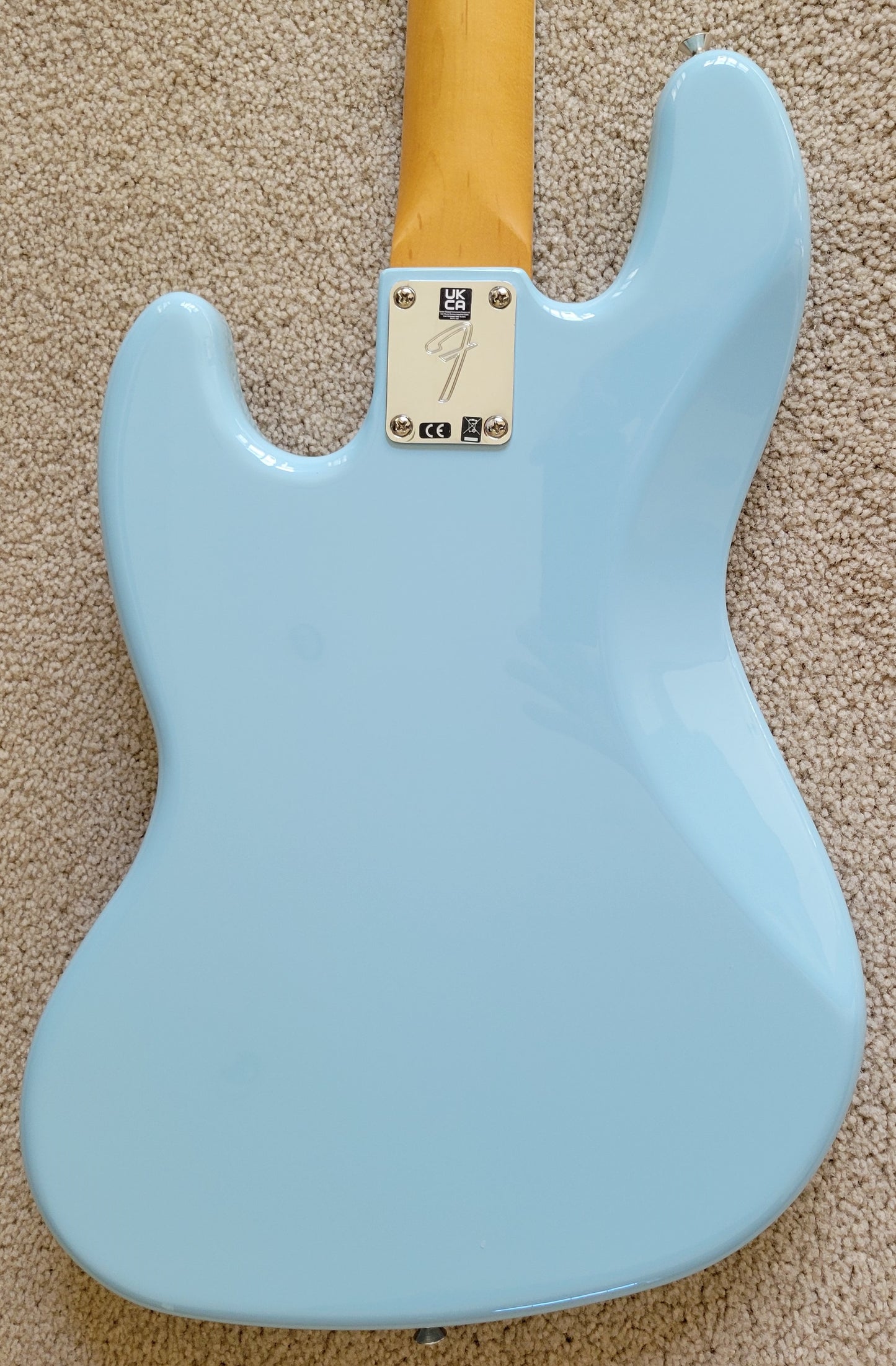Fender Gold Foil Jazz Bass Electric Guitar, Sonic Blue, New Gig Bag
