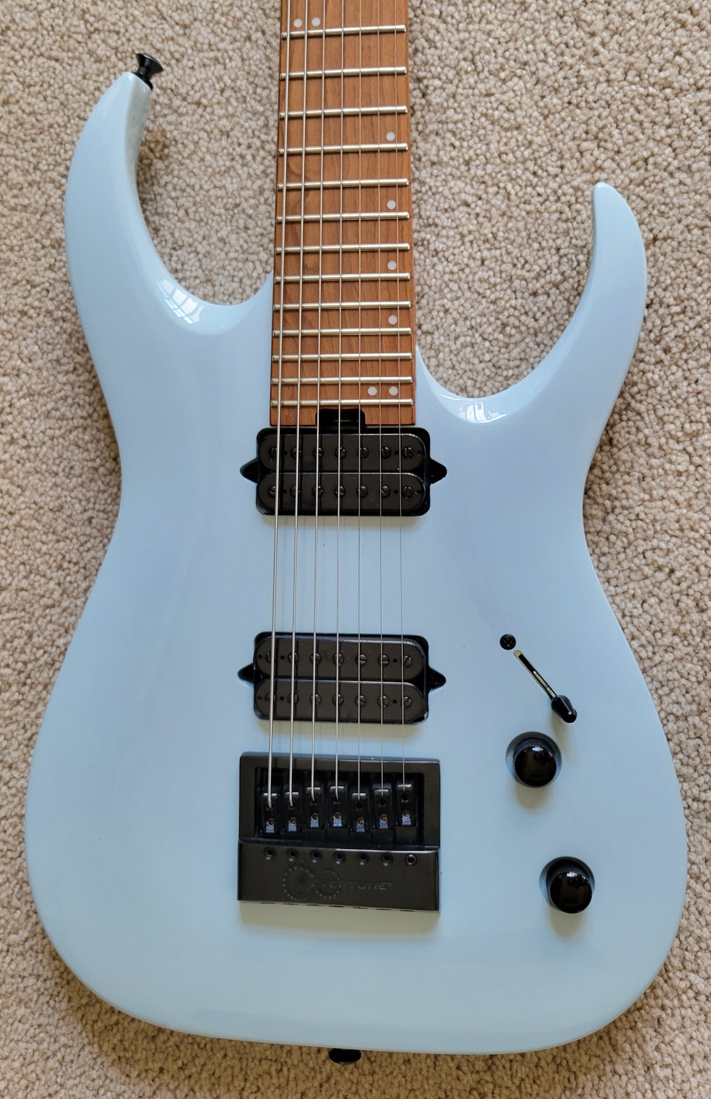 Jackson Pro Signature Misha Mansoor Juggernaut ET7 Electric Guitar, Evertune, Gulf Blue, New Hard Shell Case