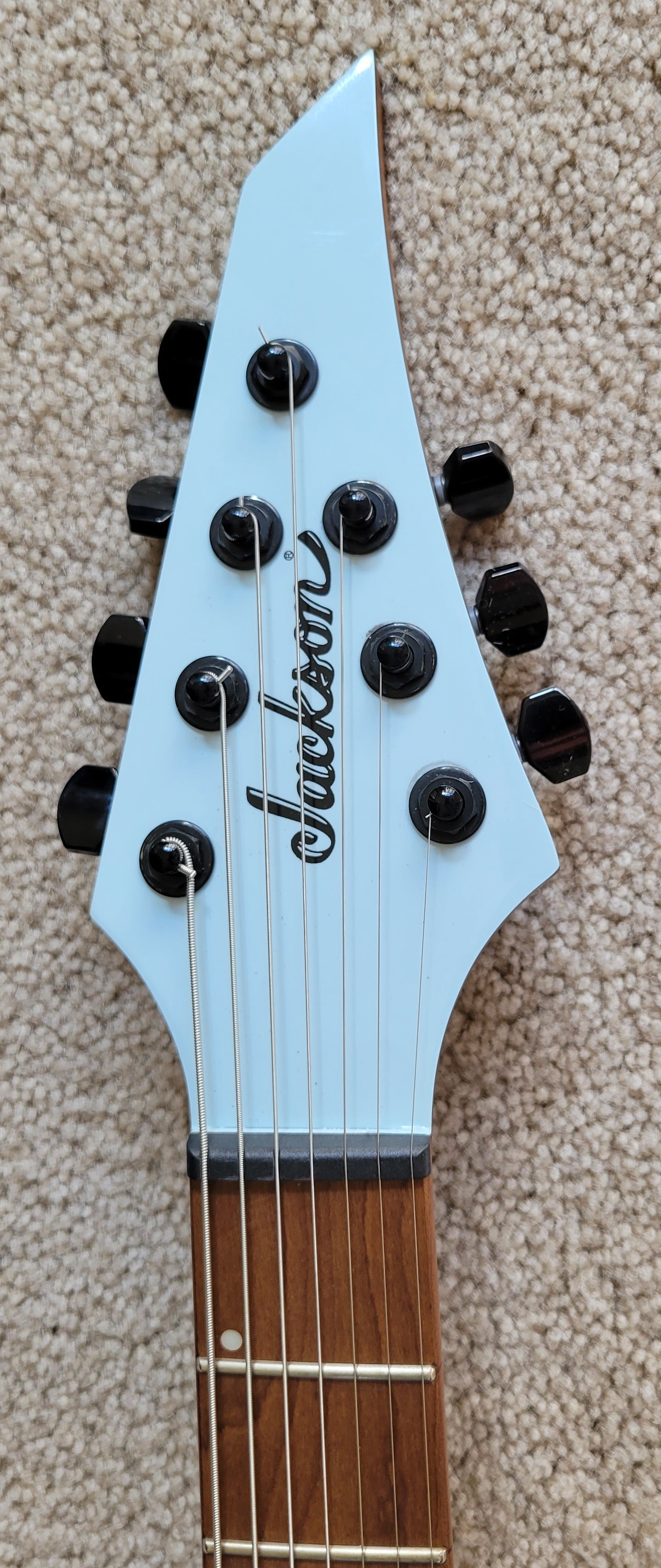 Jackson Pro Signature Misha Mansoor Juggernaut ET7 Electric Guitar, Evertune, Gulf Blue, New Hard Shell Case