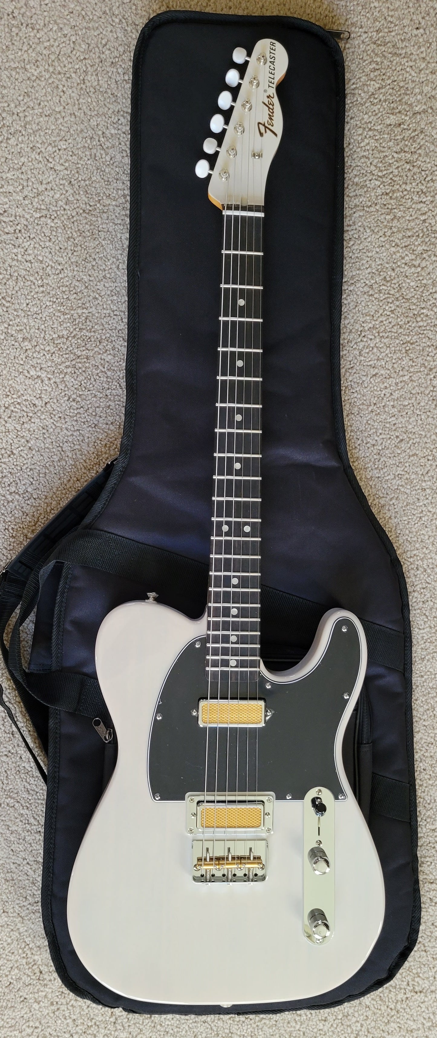 Fender Gold Foil Telecaster Electric Guitar, White Blonde Finish, New Gig Bag