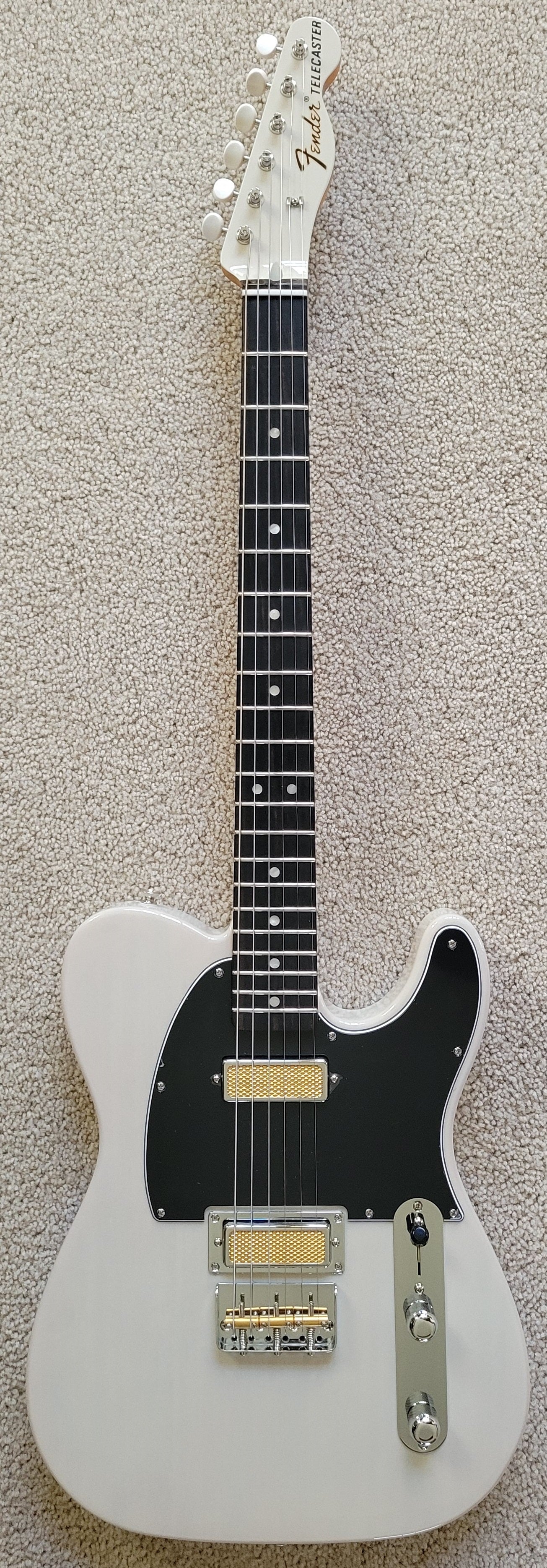 Fender Gold Foil Telecaster Electric Guitar, White Blonde Finish, New Gig Bag