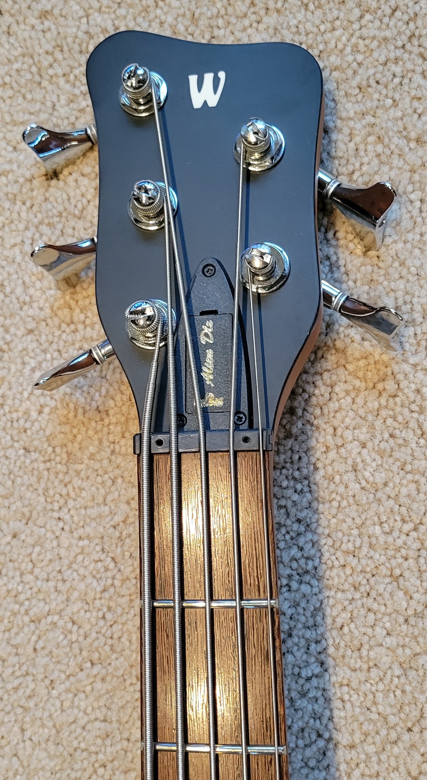 Warwick RockBass Alien Deluxe Hybrid Thinline 5-String Acoustic Electric Bass Guitar, New Gig Bag