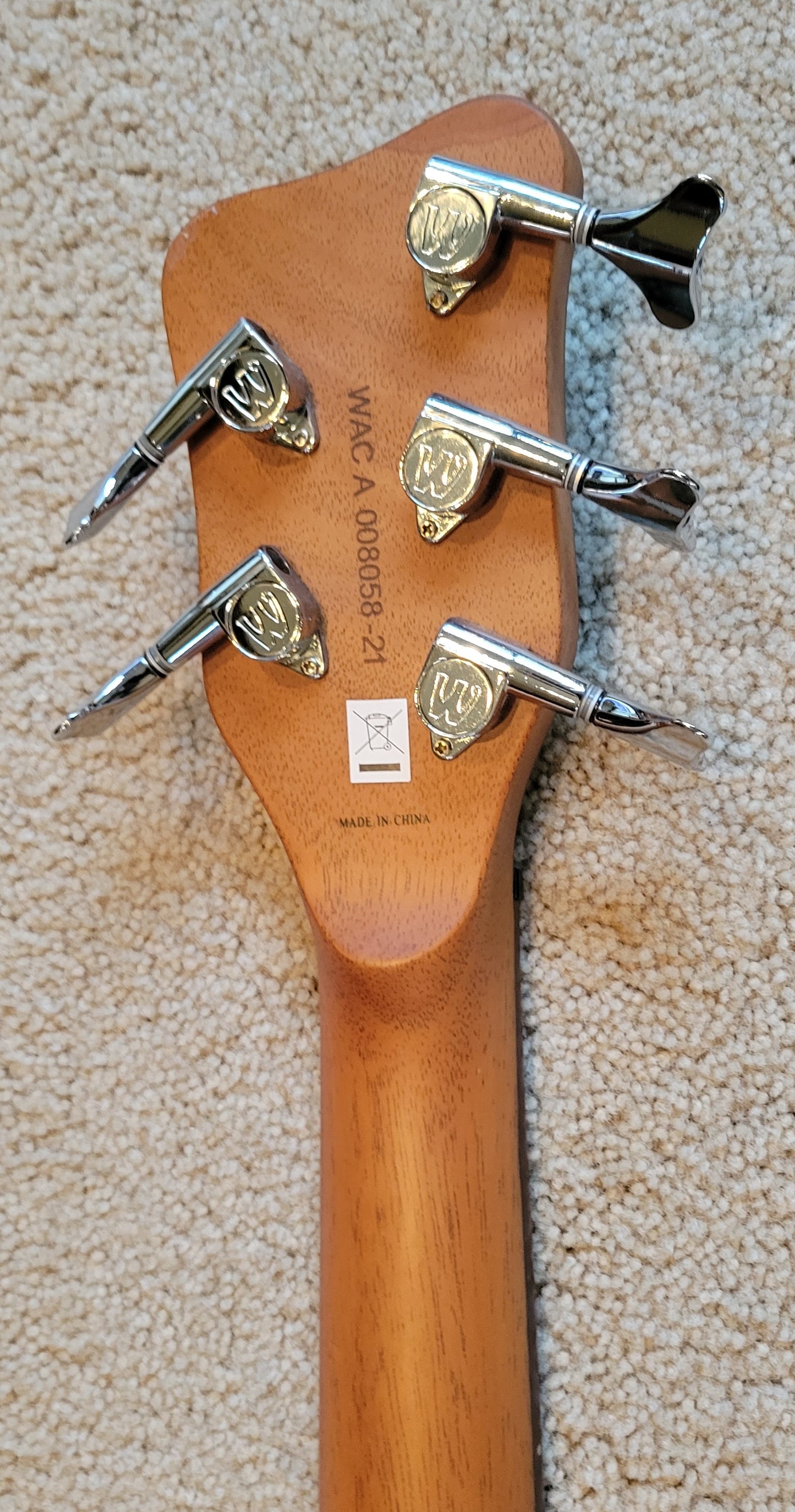 Warwick RockBass Alien Deluxe Hybrid Thinline 5-String Acoustic Electric Bass Guitar, New Gig Bag