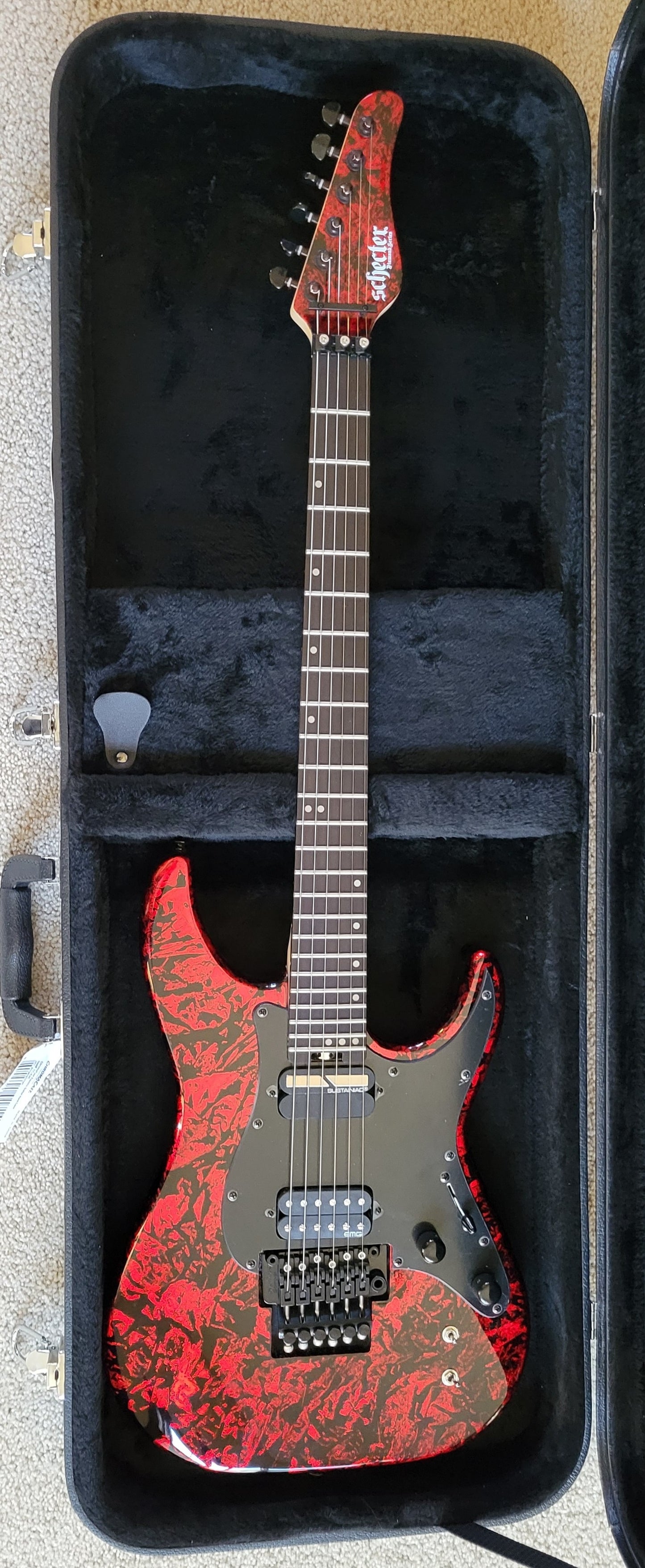 Schecter Sun Valley Super Shredder FR S Electric Guitar, Red Reign, New Hard Shell Case
