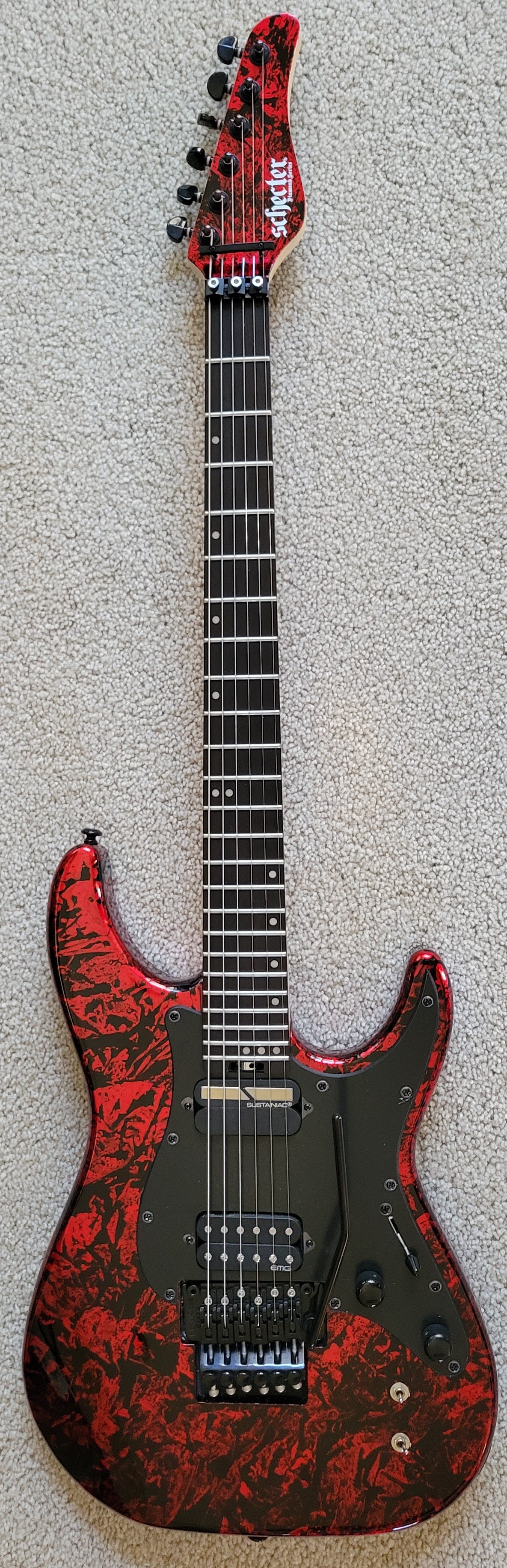 Schecter Sun Valley Super Shredder FR S Electric Guitar, Red Reign, New Hard Shell Case
