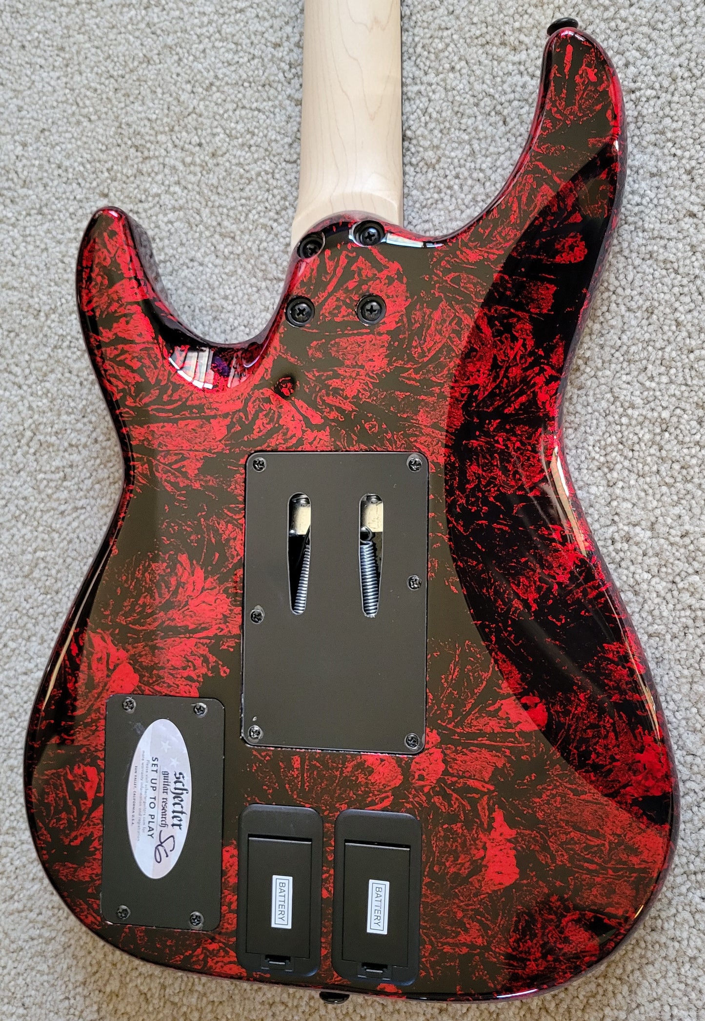 Schecter Sun Valley Super Shredder FR S Electric Guitar, Red Reign, New Hard Shell Case
