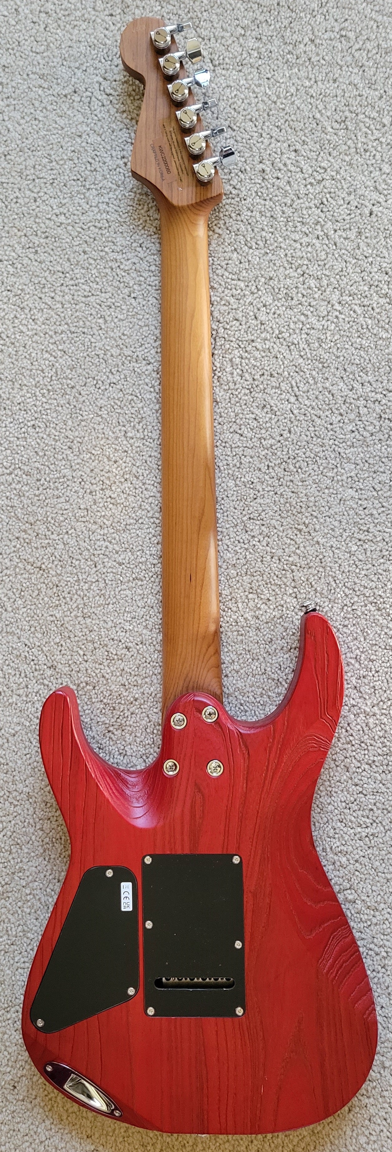 Charvel Pro-Mod DK24 HSS 2PT CM Red Ash Electric Guitar, New Molded Hard Shell Case
