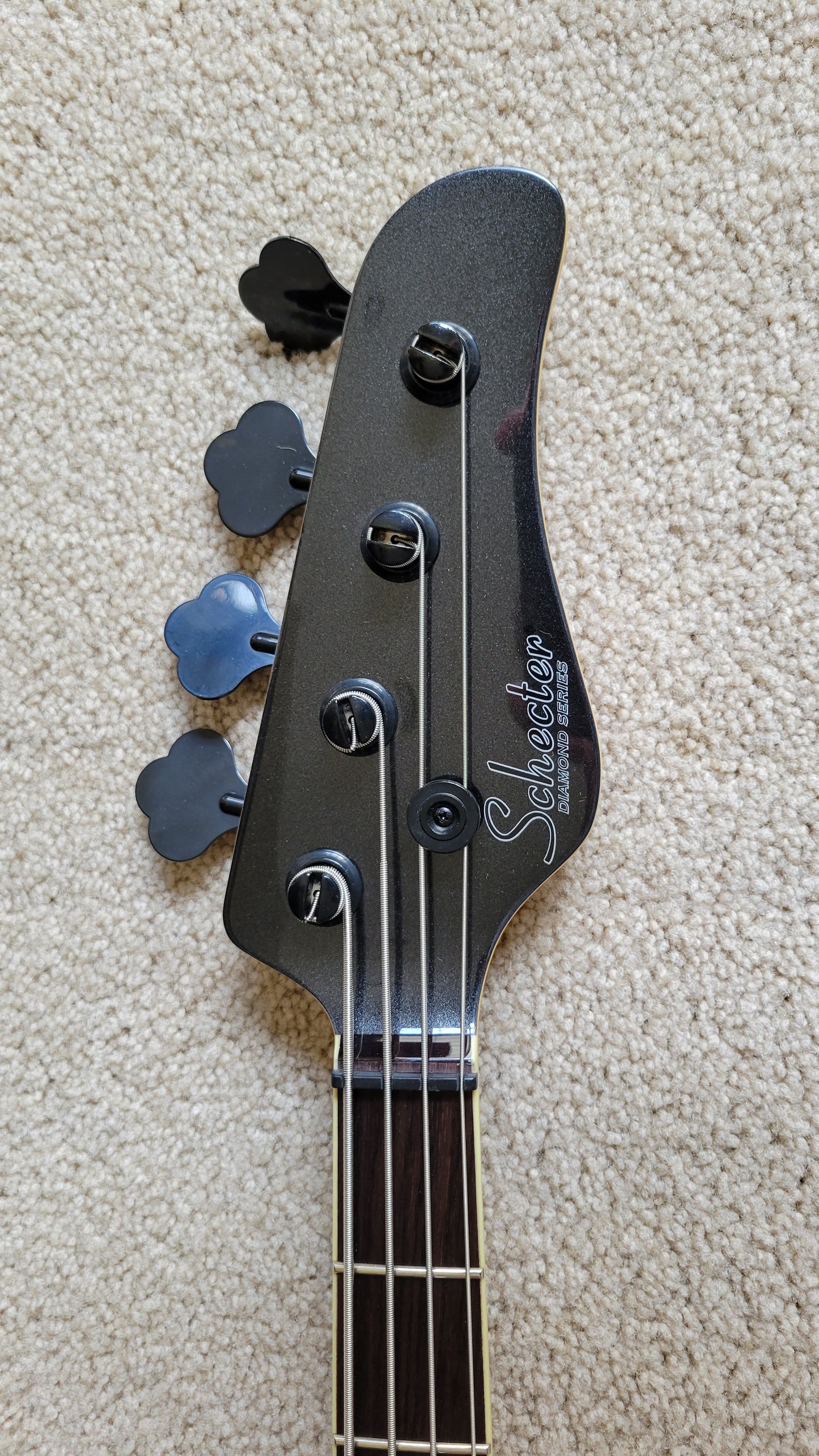 Schecter Michael Anthony Signature Bass Electric Guitar, Carbon Grey Finish, New Hard Shell Case