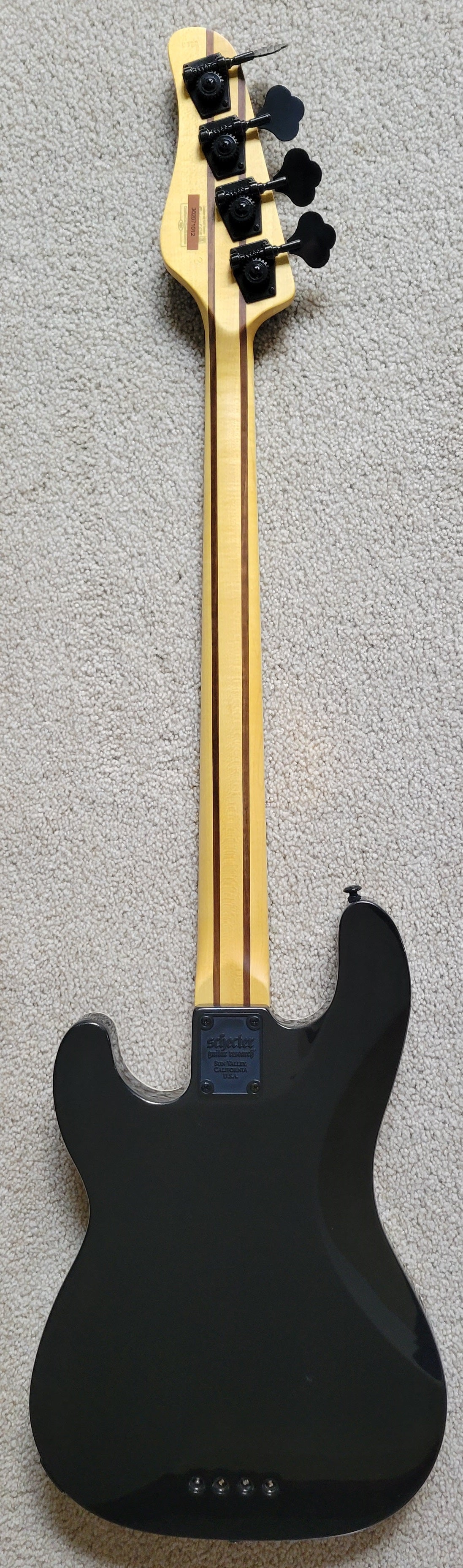 Schecter Michael Anthony Signature Bass Electric Guitar, Carbon Grey Finish, New Hard Shell Case