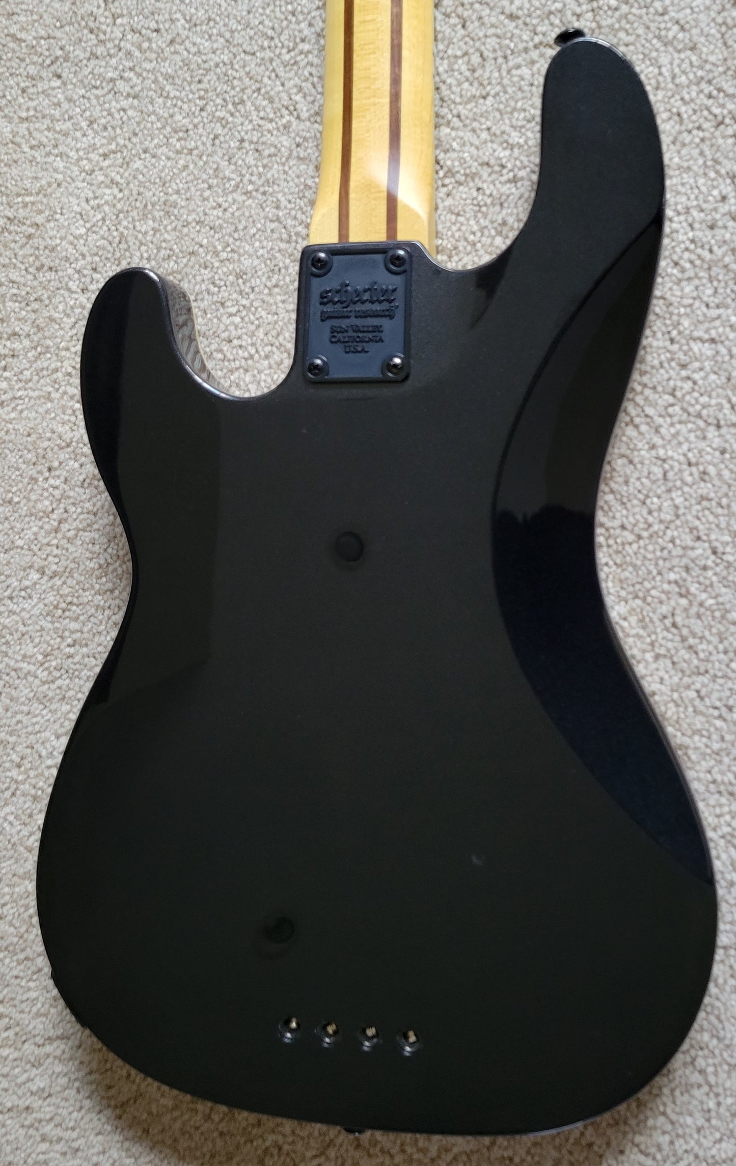 Schecter Michael Anthony Signature Bass Electric Guitar, Carbon Grey Finish, New Hard Shell Case