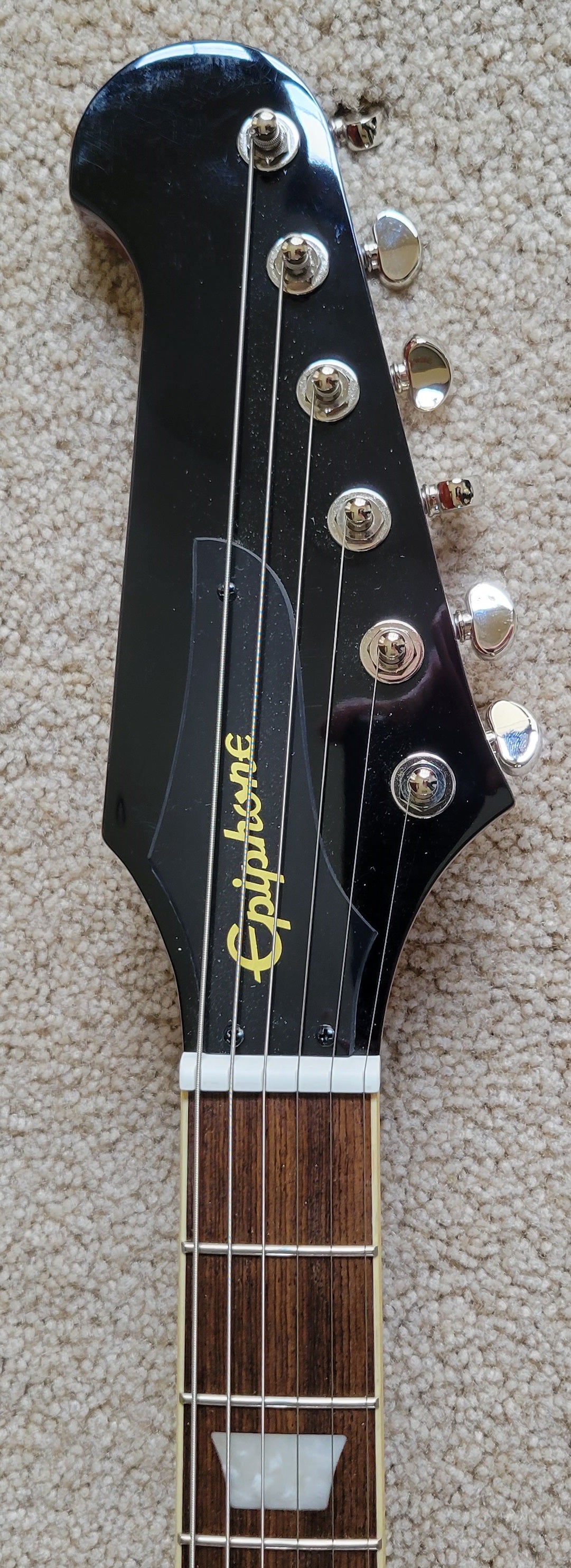 Epiphone Firebird Electric Guitar, Vintage Sunburst Finish, New Gig Bag