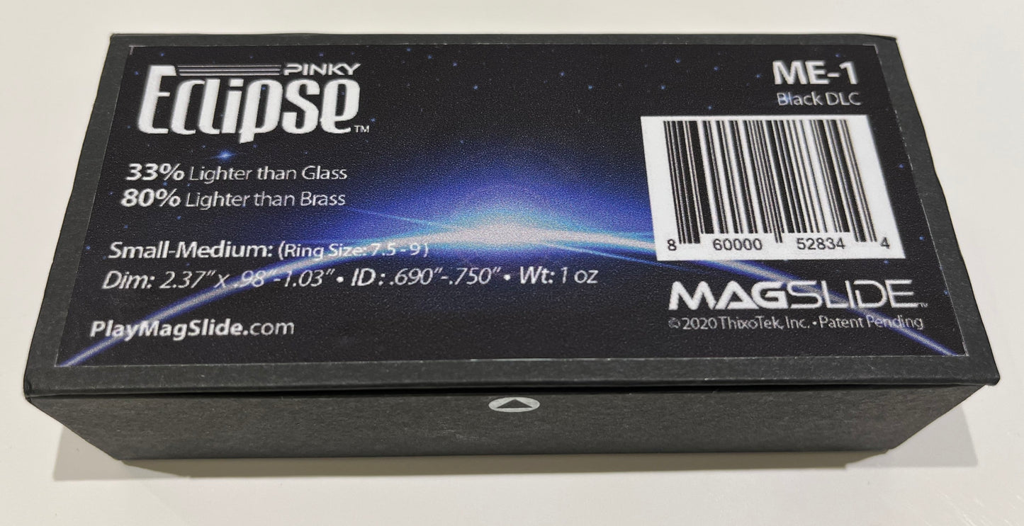 MagSlide Magnesium Guitar Slide, ME-1 "Eclipse" Black DLC Pinky Size