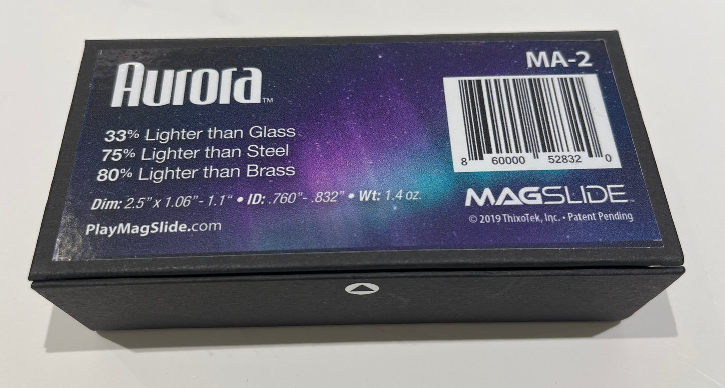 MagSlide Magnesium Guitar Slide, MA-2 "Aurora" Multicolor Large Size