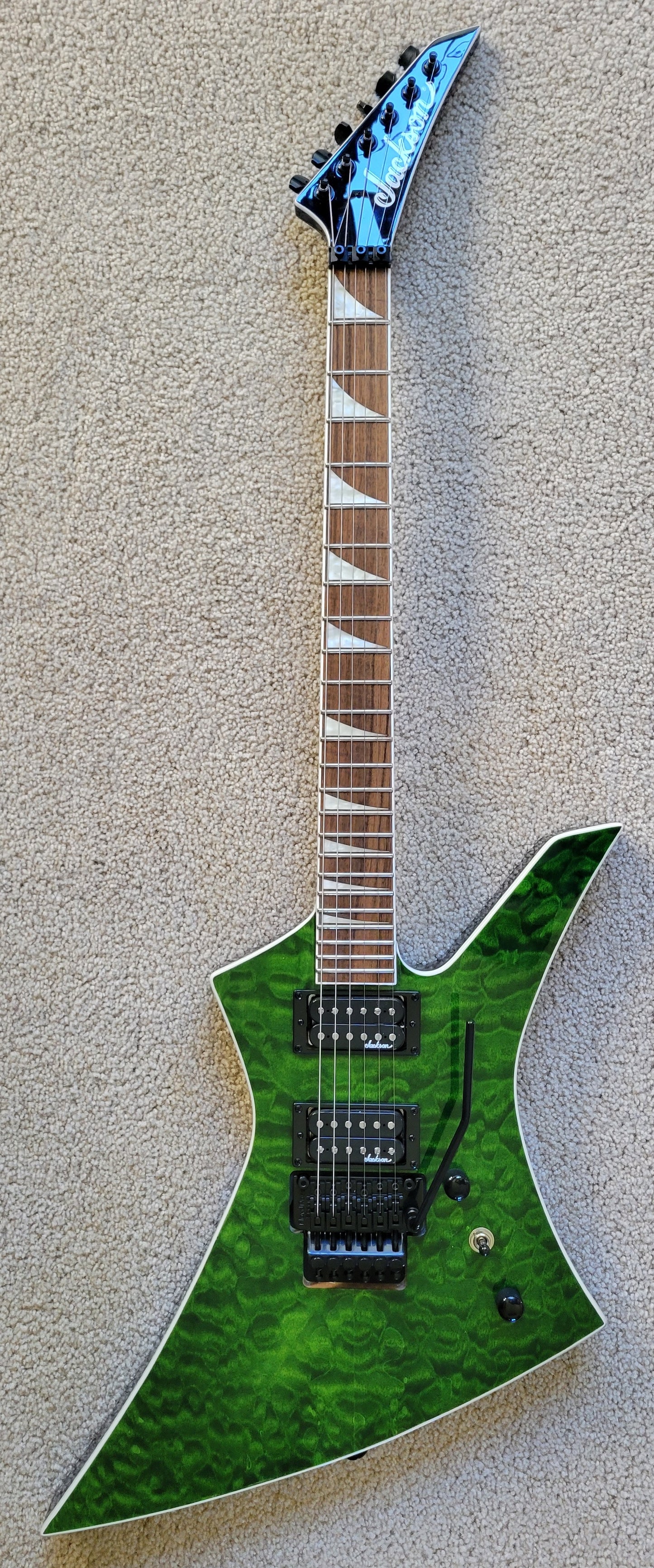 Jackson X Series Kelly KEXQ Electric Guitar, Transparent Green, New Jackson Gig Bag