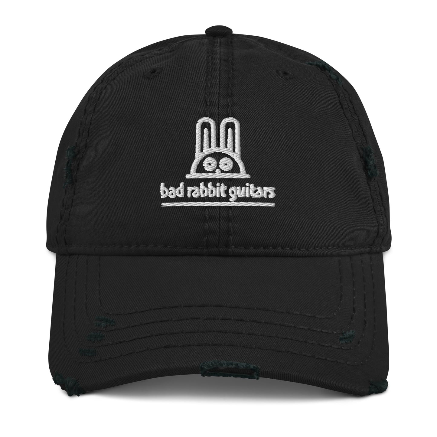 Distressed Bunny Hat (Charcoal Grey or Black)