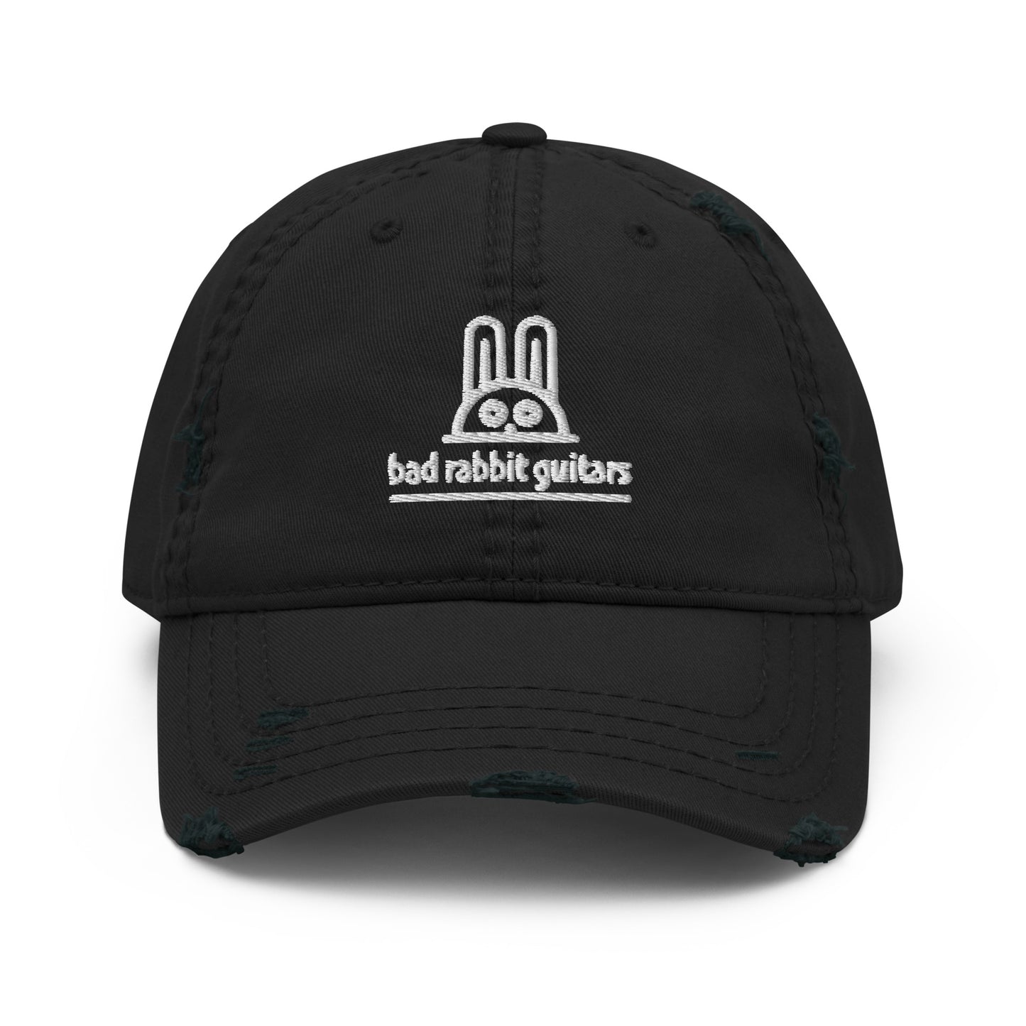 Distressed Bunny Hat (Charcoal Grey or Black)