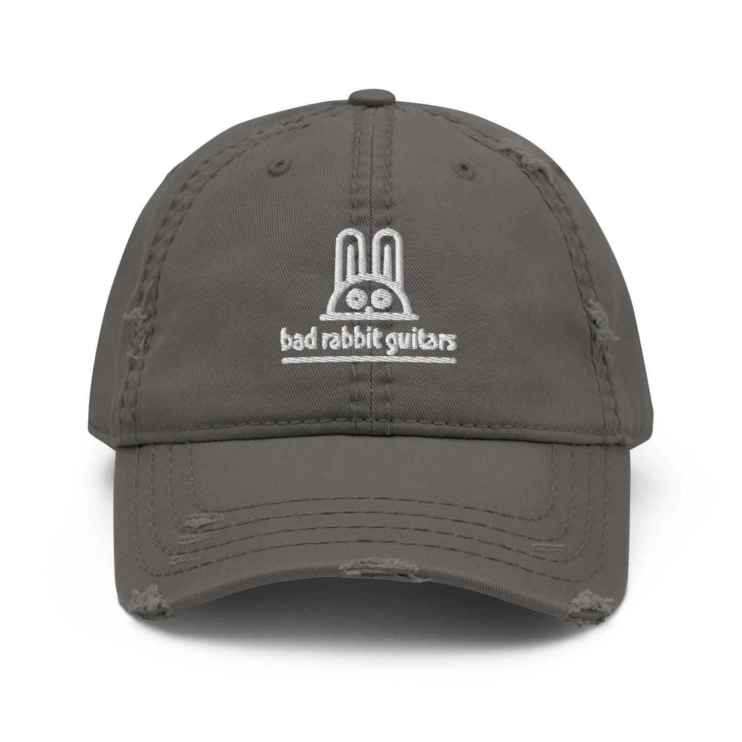 Distressed Bunny Hat (Charcoal Grey or Black)