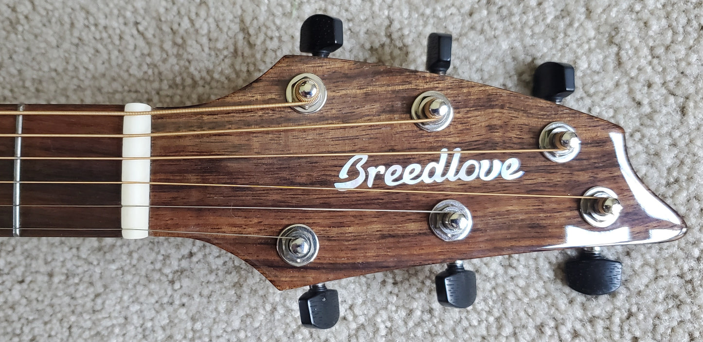 Breedlove Signature Concert Copper CE Acoustic Electric Guitar, New Hard Shell Case
