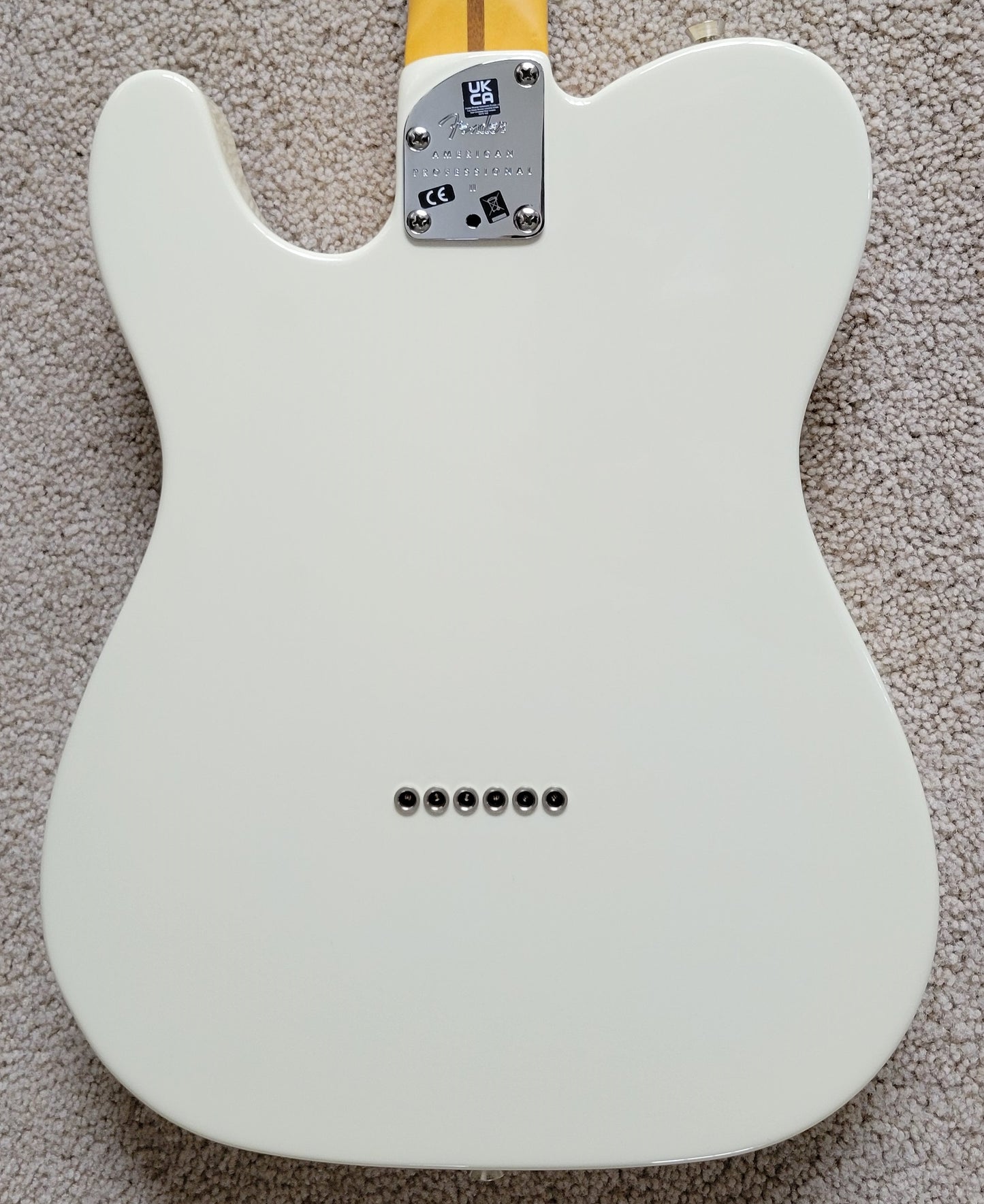 Fender American Professional II Telecaster Electric Guitar, Olympic White - Deluxe Molded Case