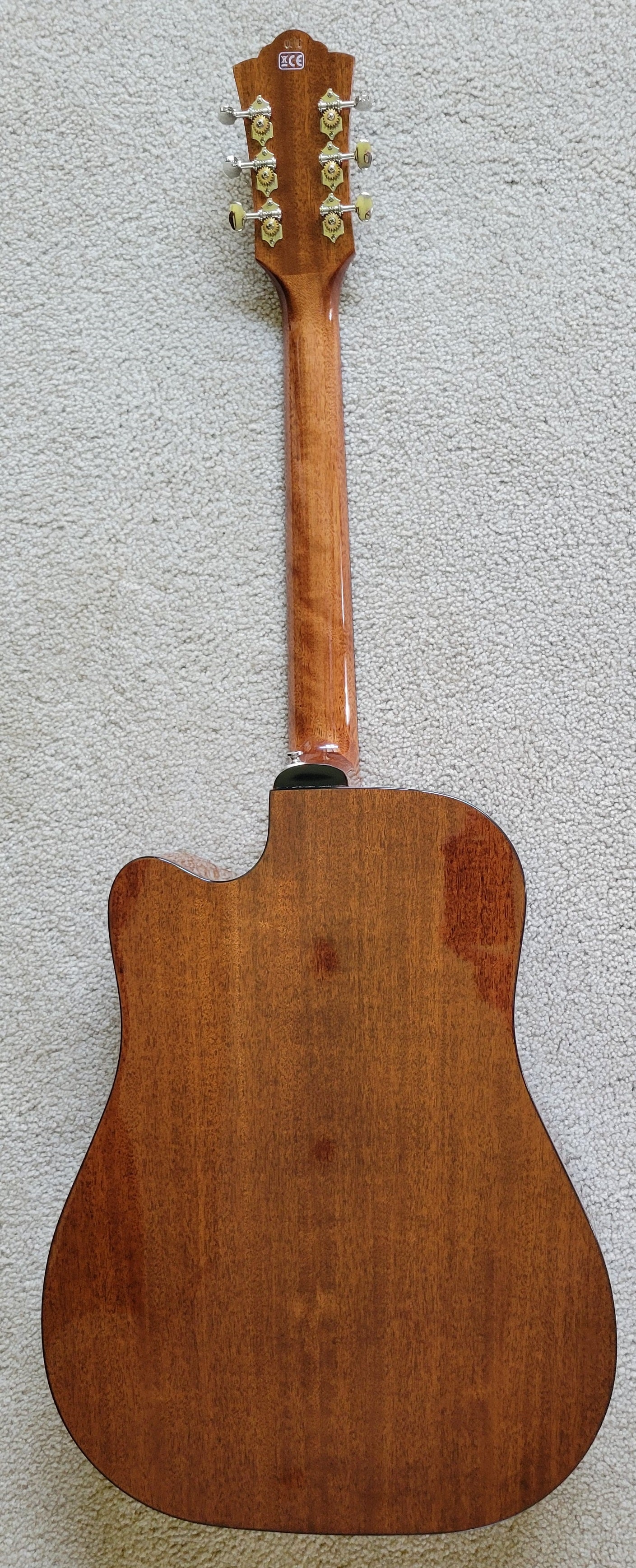Guild D-120CE Acoustic Electric Guitar, Natural Gloss, Guild Case