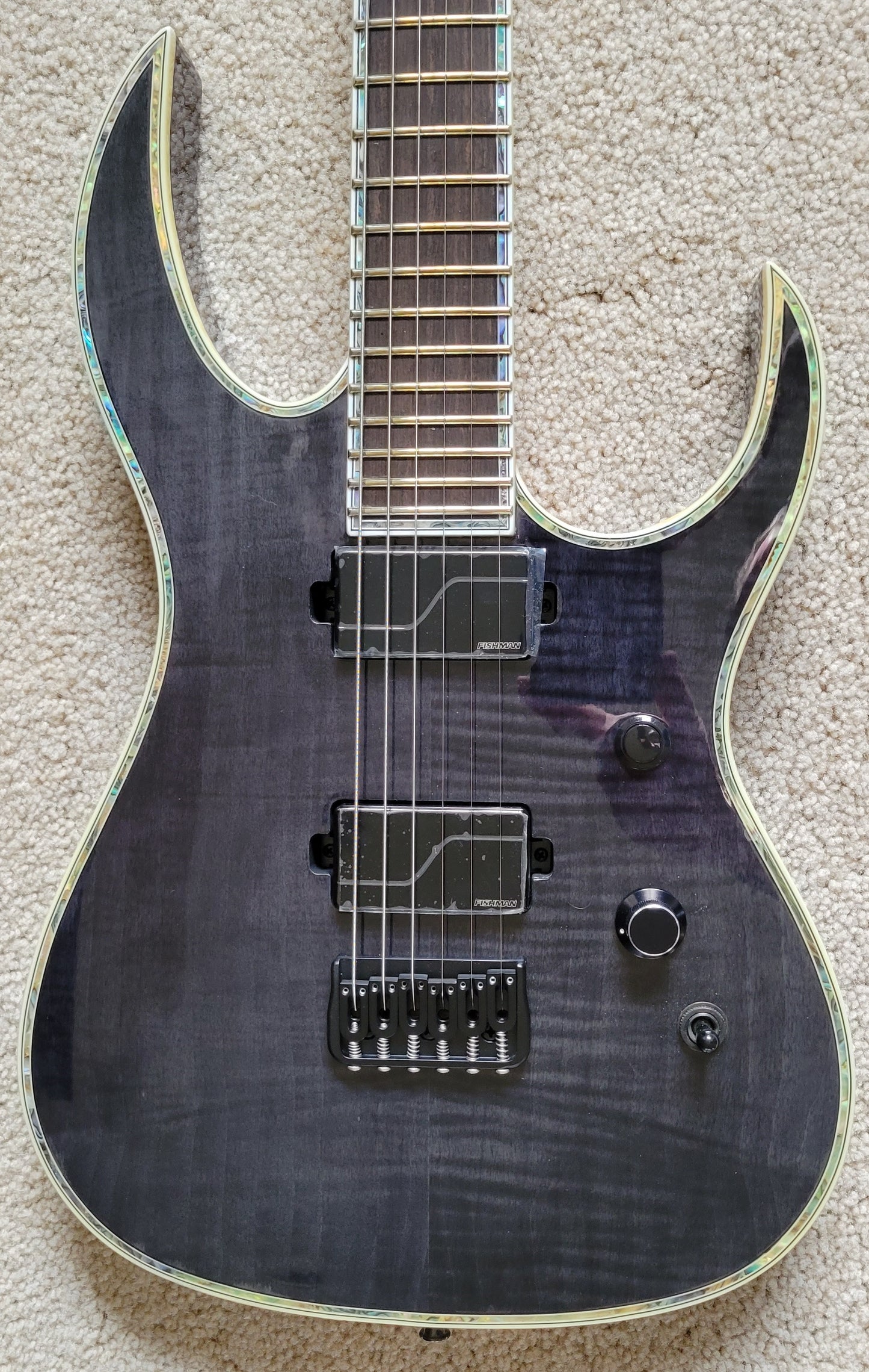 B.C. Rich Shredzilla Extreme Exotic Electric Guitar, Trans Black, New Hard Shell Case