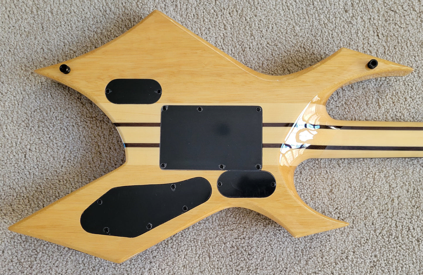 B.C. Rich Warlock Extreme Exotic Electric Guitar, Left Handed, Floyd, Spalted Maple, New Gig Bag