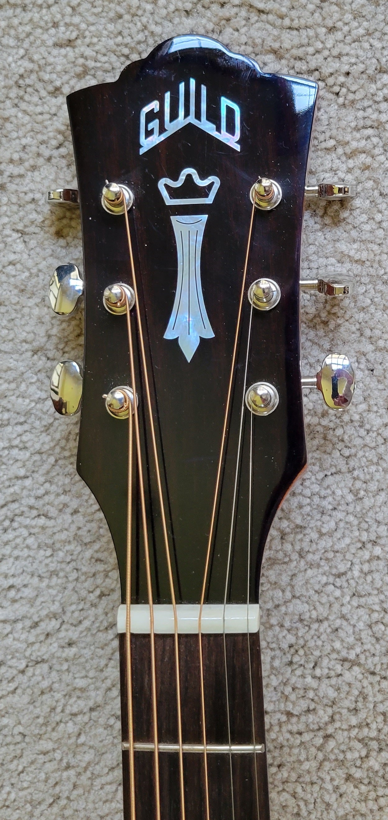 Guild D-120CE Acoustic Electric Guitar, Natural Gloss, Guild Case