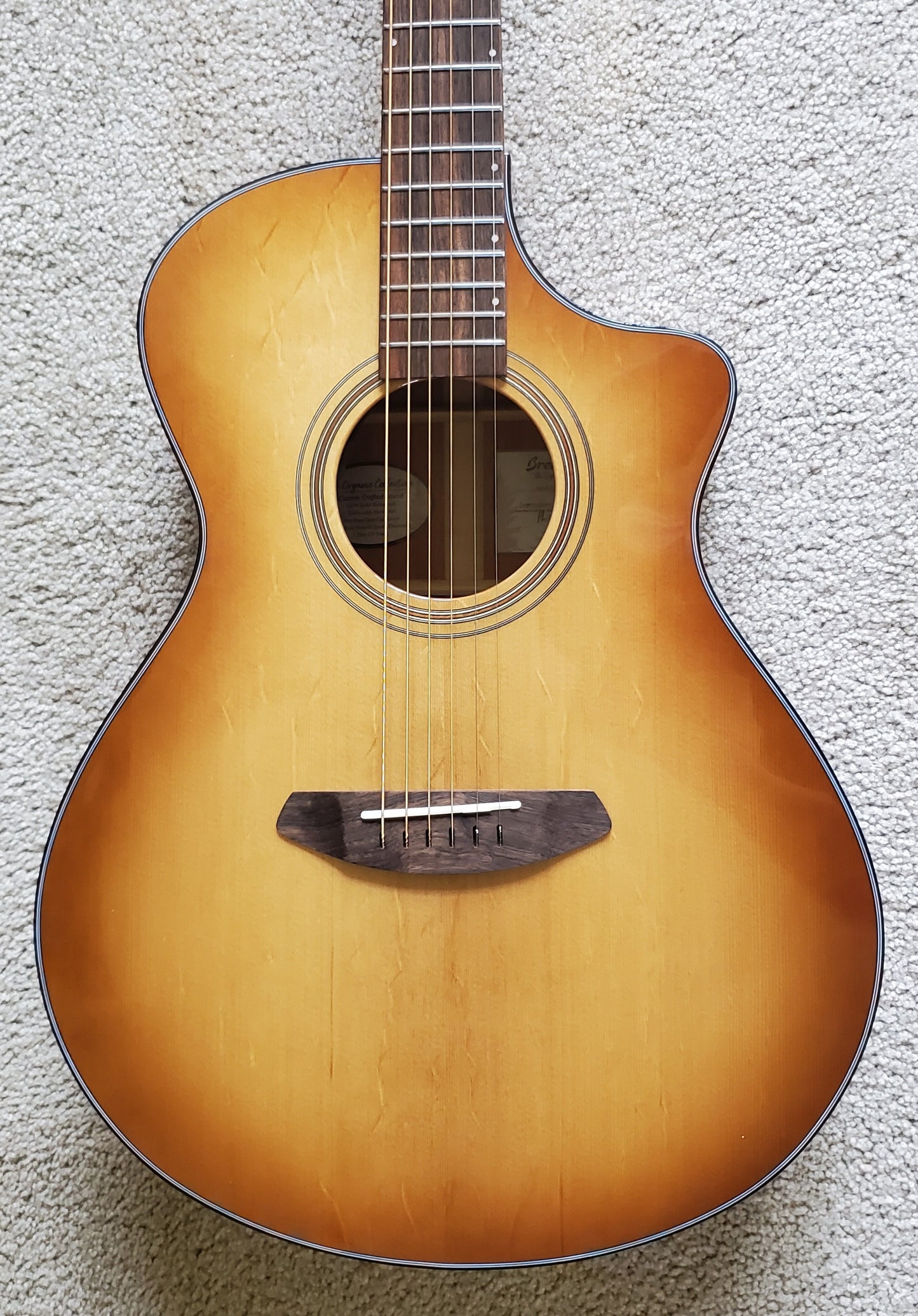 Breedlove Signature Concert Copper CE Acoustic Electric Guitar, New Hard Shell Case