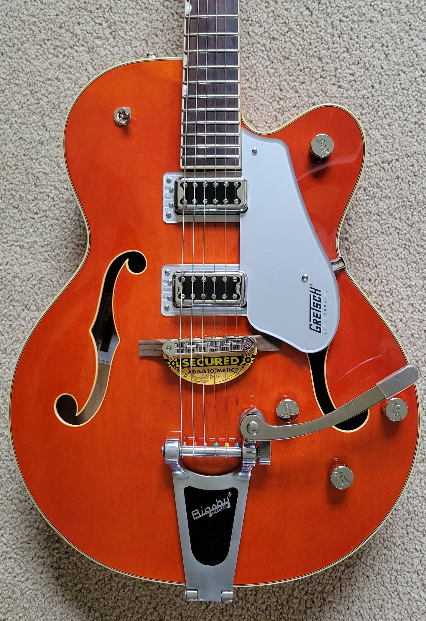 Gretsch G5420T Electromatic Hollow Body Electric Guitar, Bigsby, Orange Stain