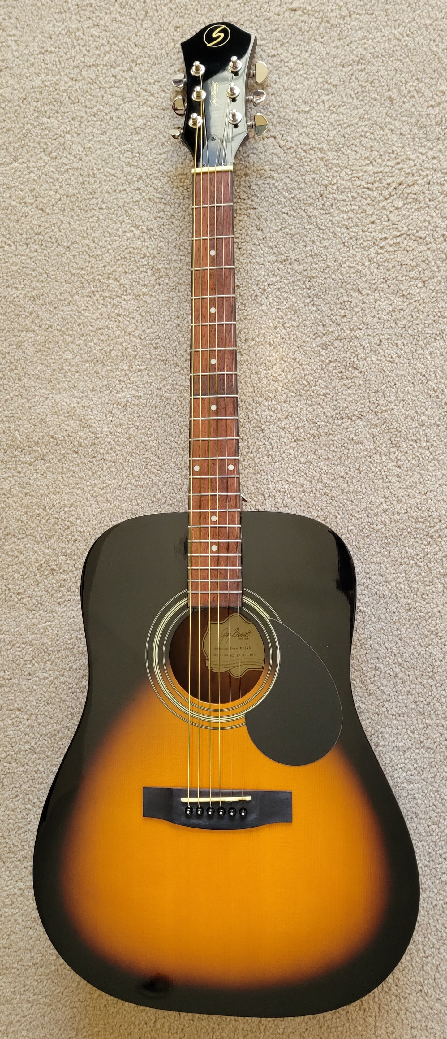 Samick Greg Bennett Design SMS-100/VS Acoustic Guitar, Vintage Sunburst, New Old Stock