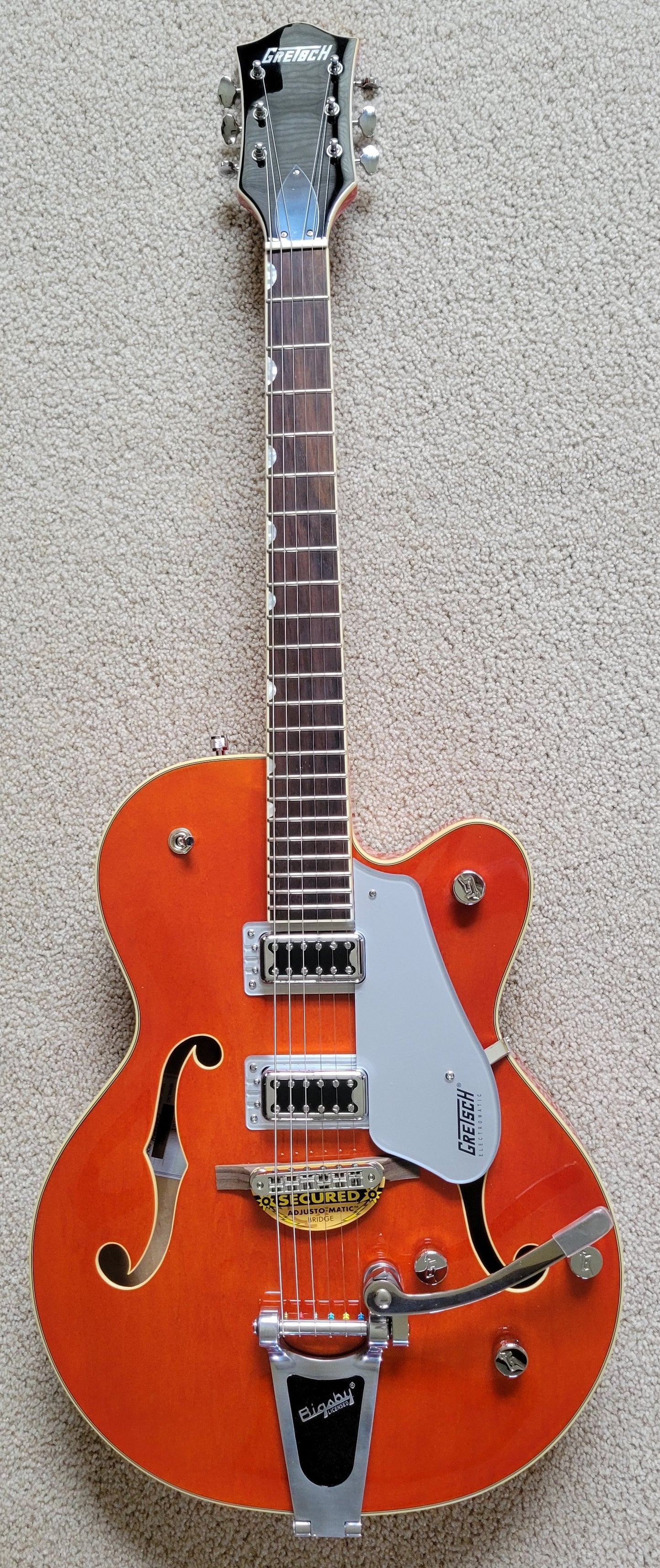 Gretsch G5420T Electromatic Hollow Body Electric Guitar, Bigsby, Orange Stain