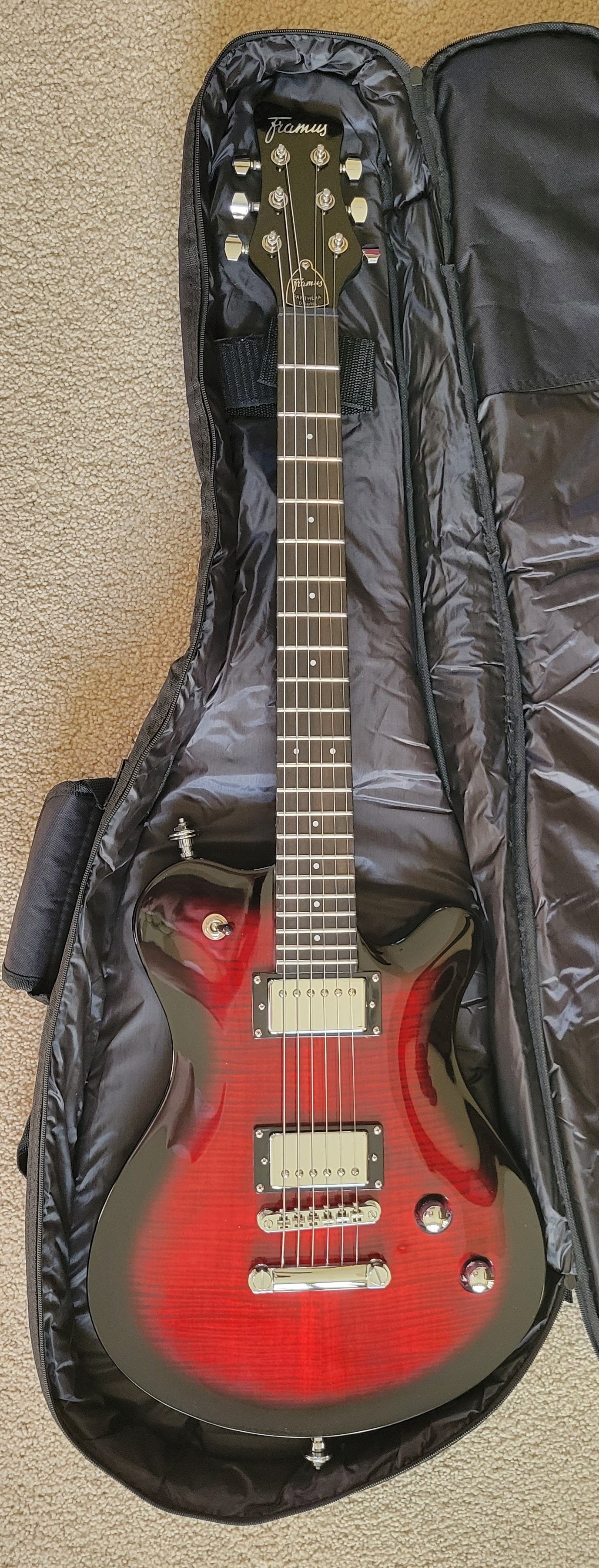 Framus D Series Panthera Supreme Electric Guitar, Burgundy Blackburst, Seymour Duncan, New Gig Bag