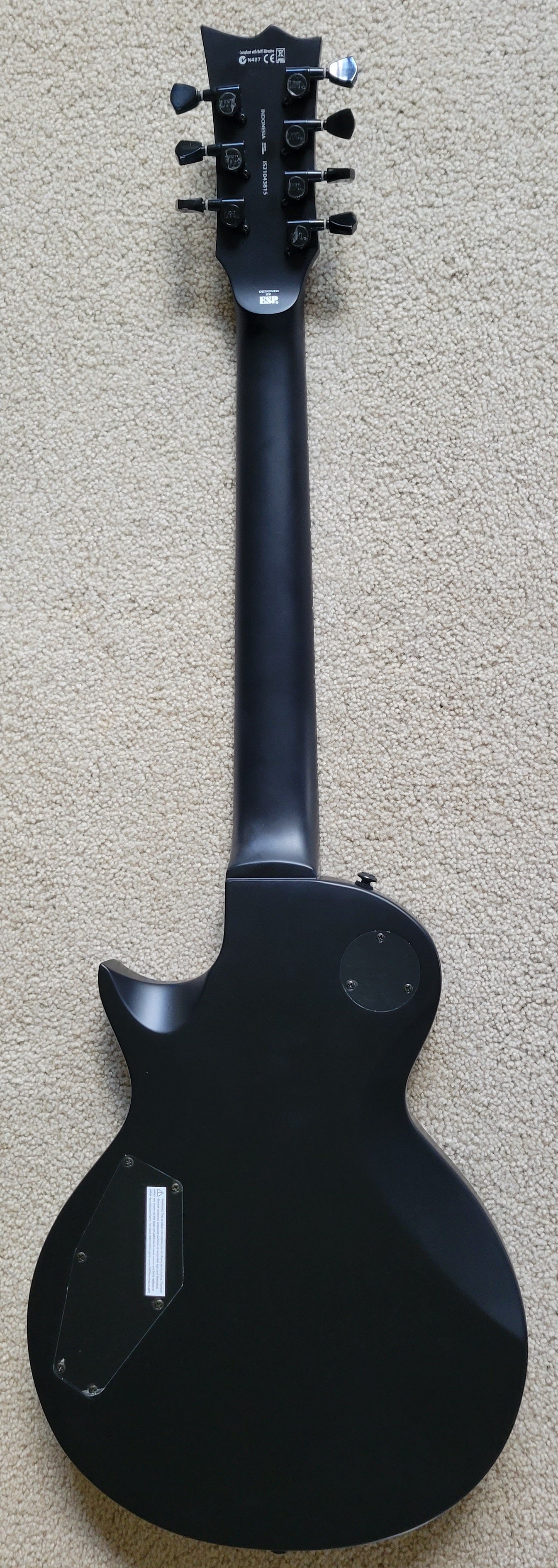 ESP LTD EC-257 7-string Electric Guitar, Satin Black, New Gibson Gig Bag