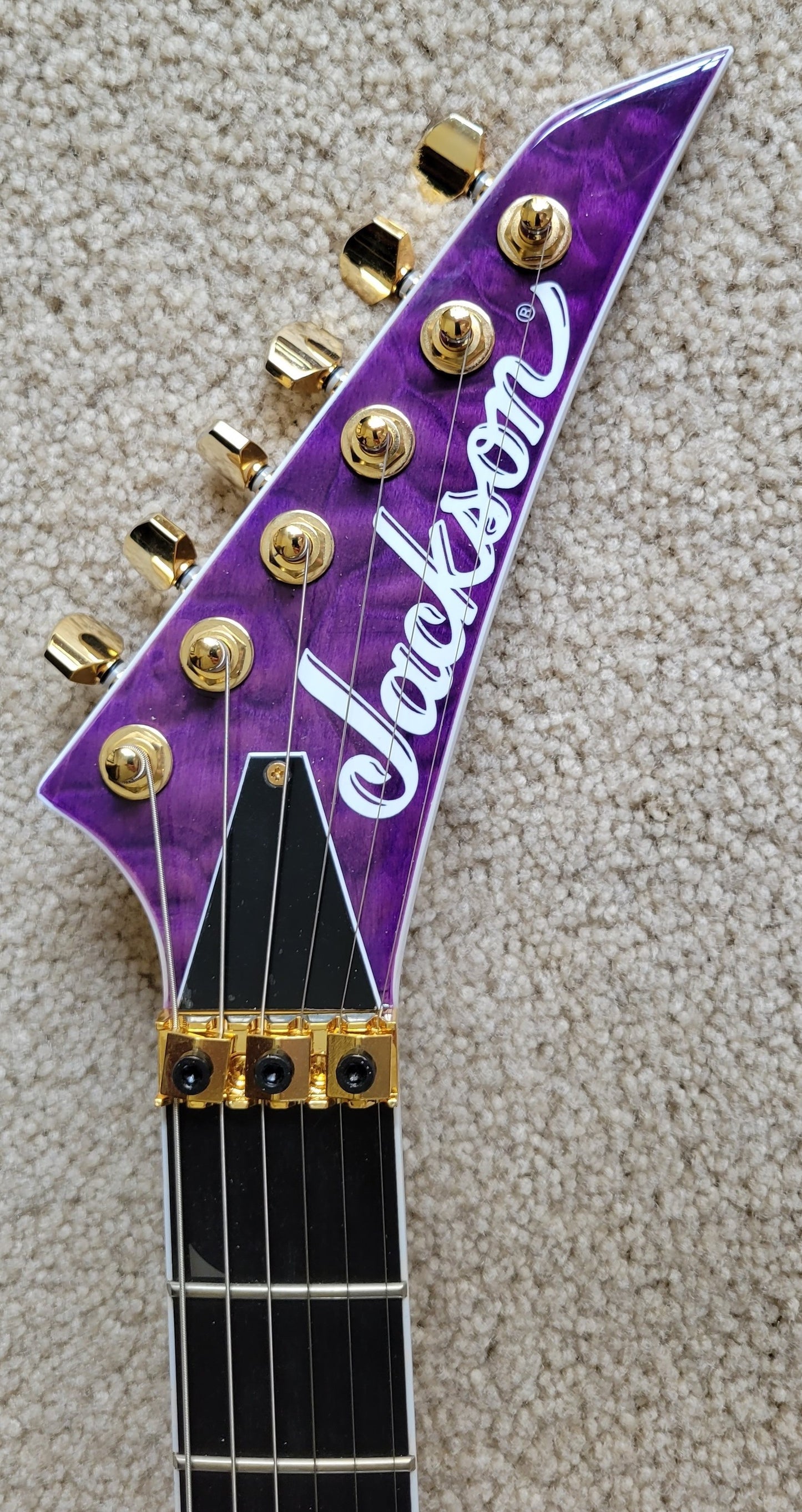 Jackson Pro Series Soloist SL2Q MAH Electric Guitar, Transparent Purple Burst, New Hard Shell Case