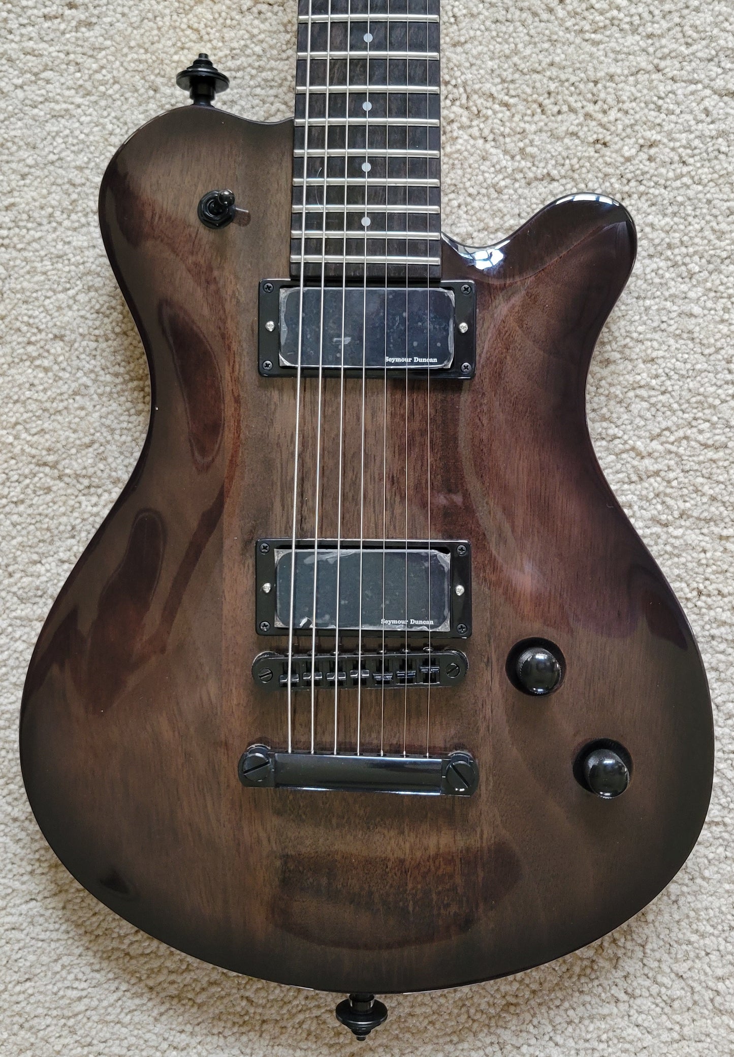 Framus D-Series Panthera Pro 7-String Electric Guitar, Nirvana Black Transparent High Polish, Gigbag