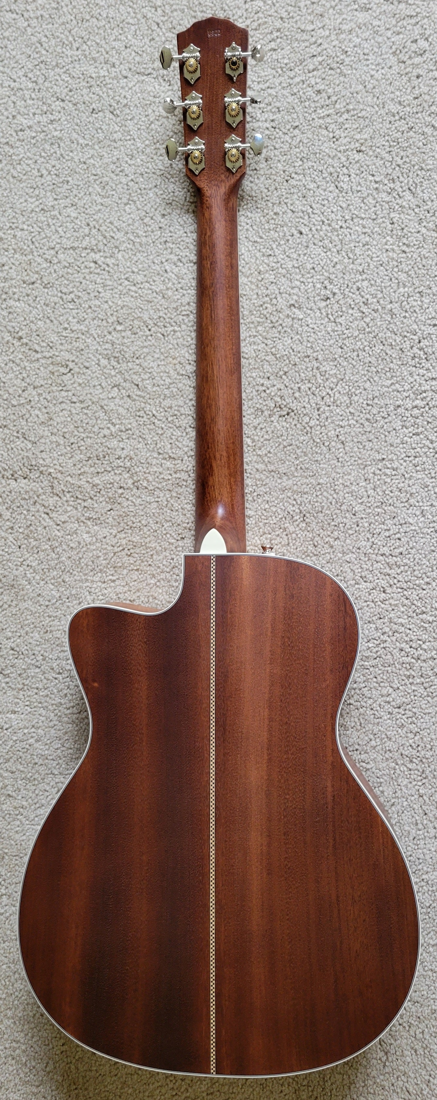 Fender Paramount PM-3C Triple-0 All Mahogany Acoustic Guitar, New Gig Bag