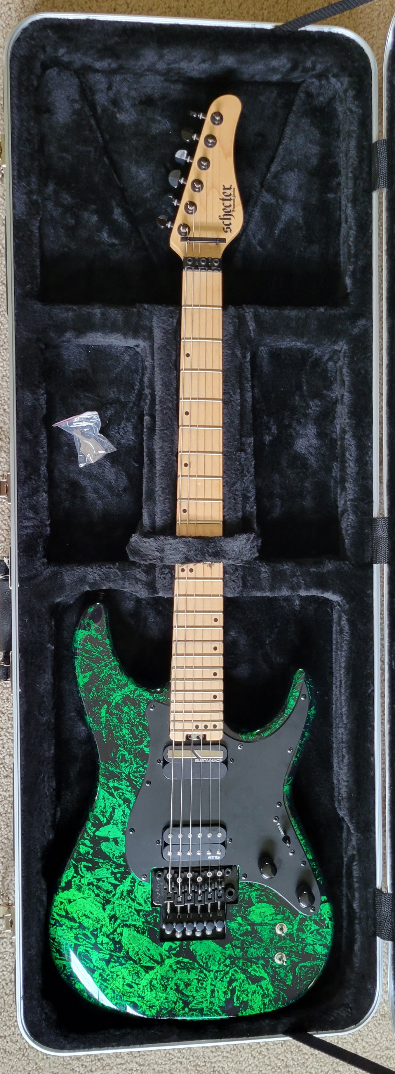 Schecter Sun Valley Super Shredder FR S, Floyd Rose, Green Reign, New Hard Shell Case